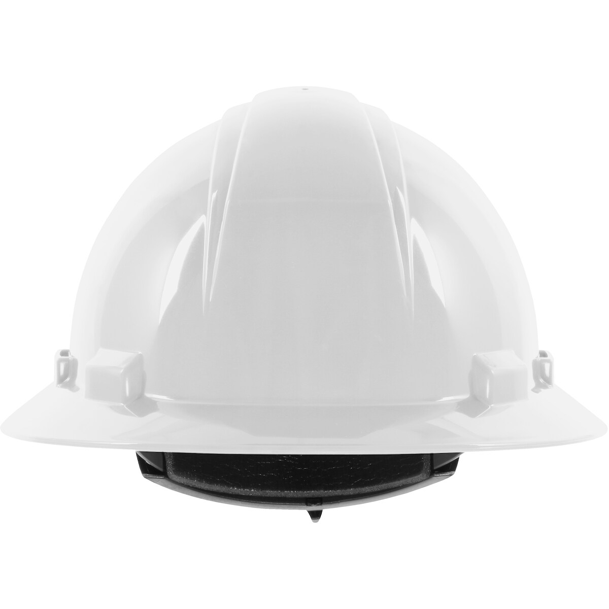 Casco de seguridad blanco con ajuste rápido de ratchet y ala completa dinámica 280-HP641R-01