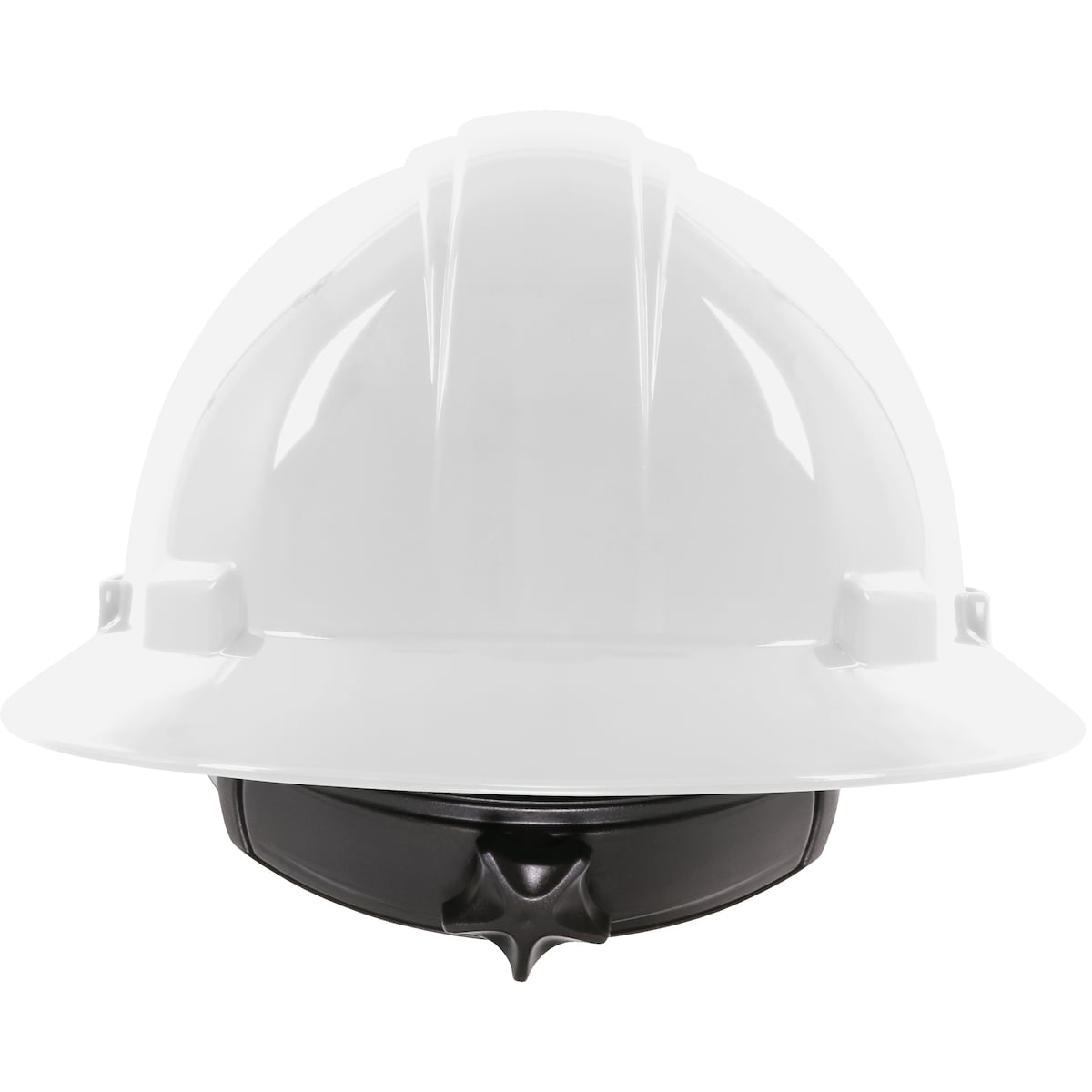 Casco de seguridad blanco con ajuste rápido de ratchet y ala completa dinámica 280-HP641R-01