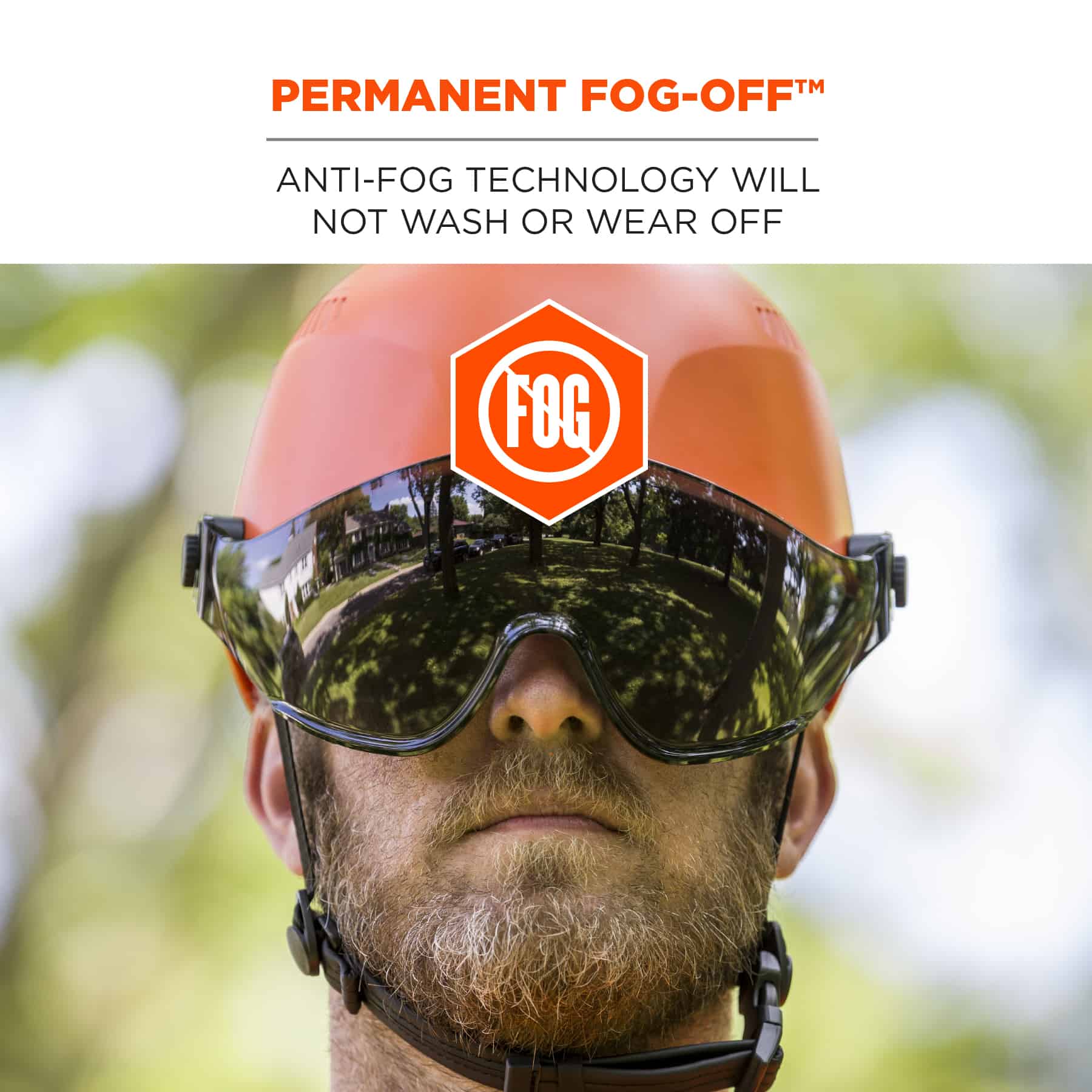 Casco de seguridad naranja con ajuste rápido de trinquete Ergodyne 60217