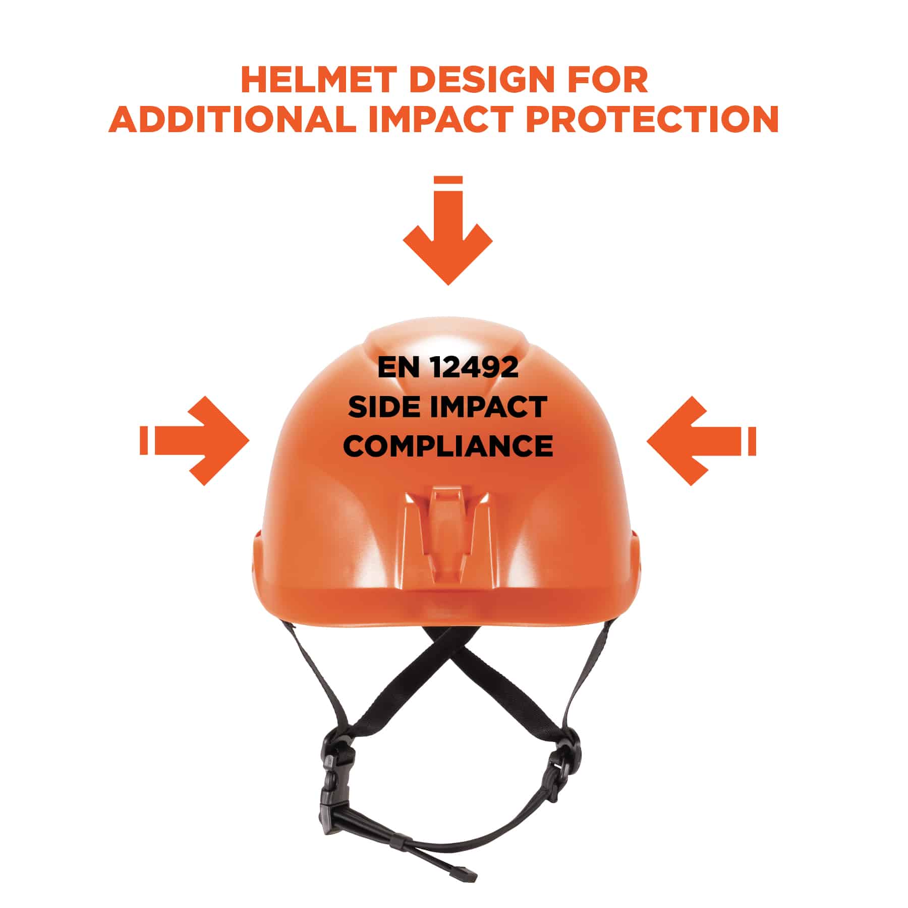 Casco de seguridad naranja con ajuste rápido de trinquete Ergodyne 60217
