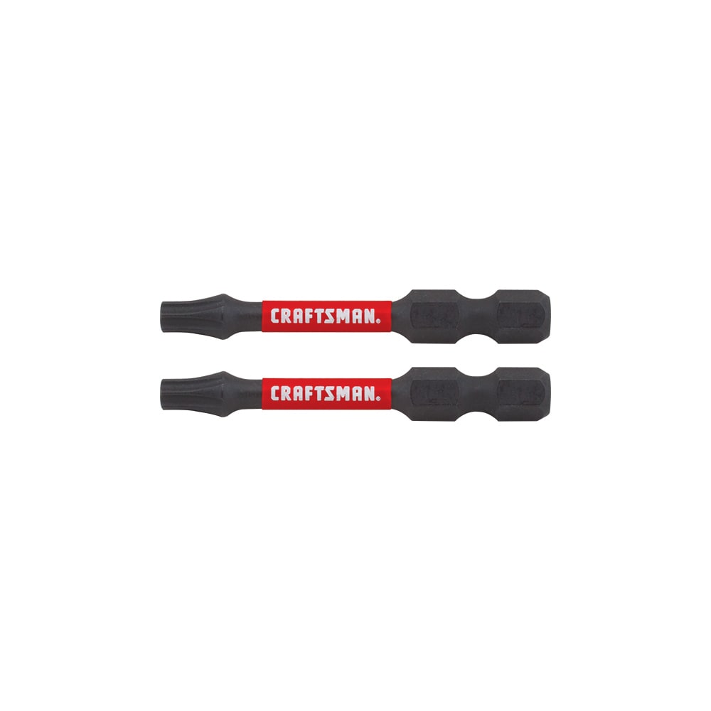 Punta de destornillador de impacto Torx de 1/4 pulgadas x 2 pulgadas con clasificación de impacto CRAFTSMAN 2 piezas CMAF32T252