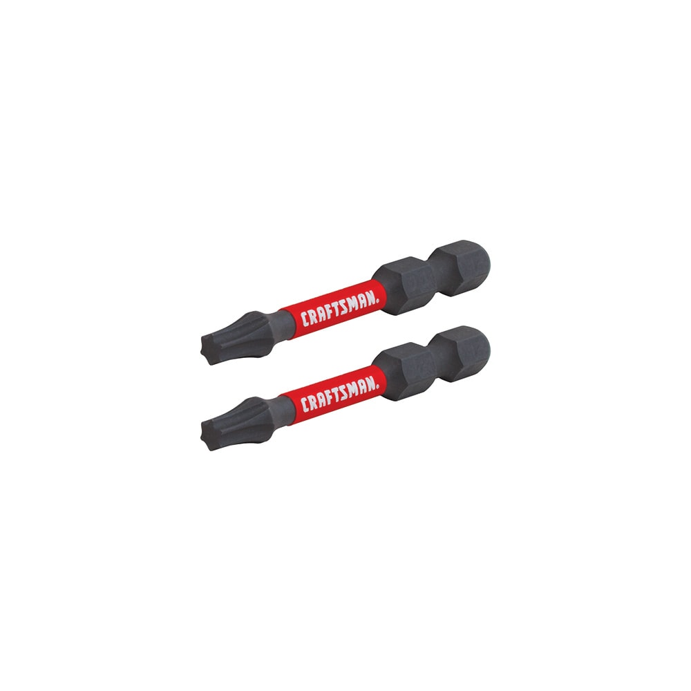 Punta de destornillador de impacto Torx de 1/4 pulgadas x 2 pulgadas con clasificación de impacto CRAFTSMAN 2 piezas CMAF32T252