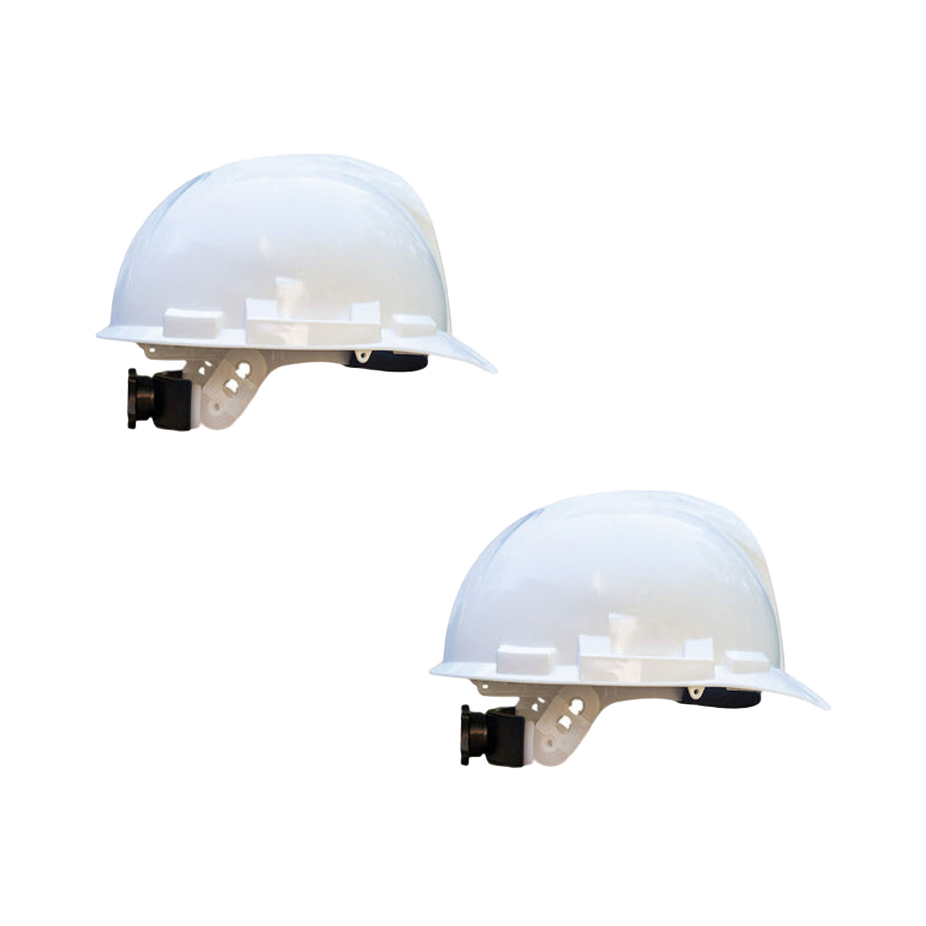 Casco duro blanco con ajuste rápido de borde completo BISON LIFE SH-IMPRO-HDPE-HH5W-2