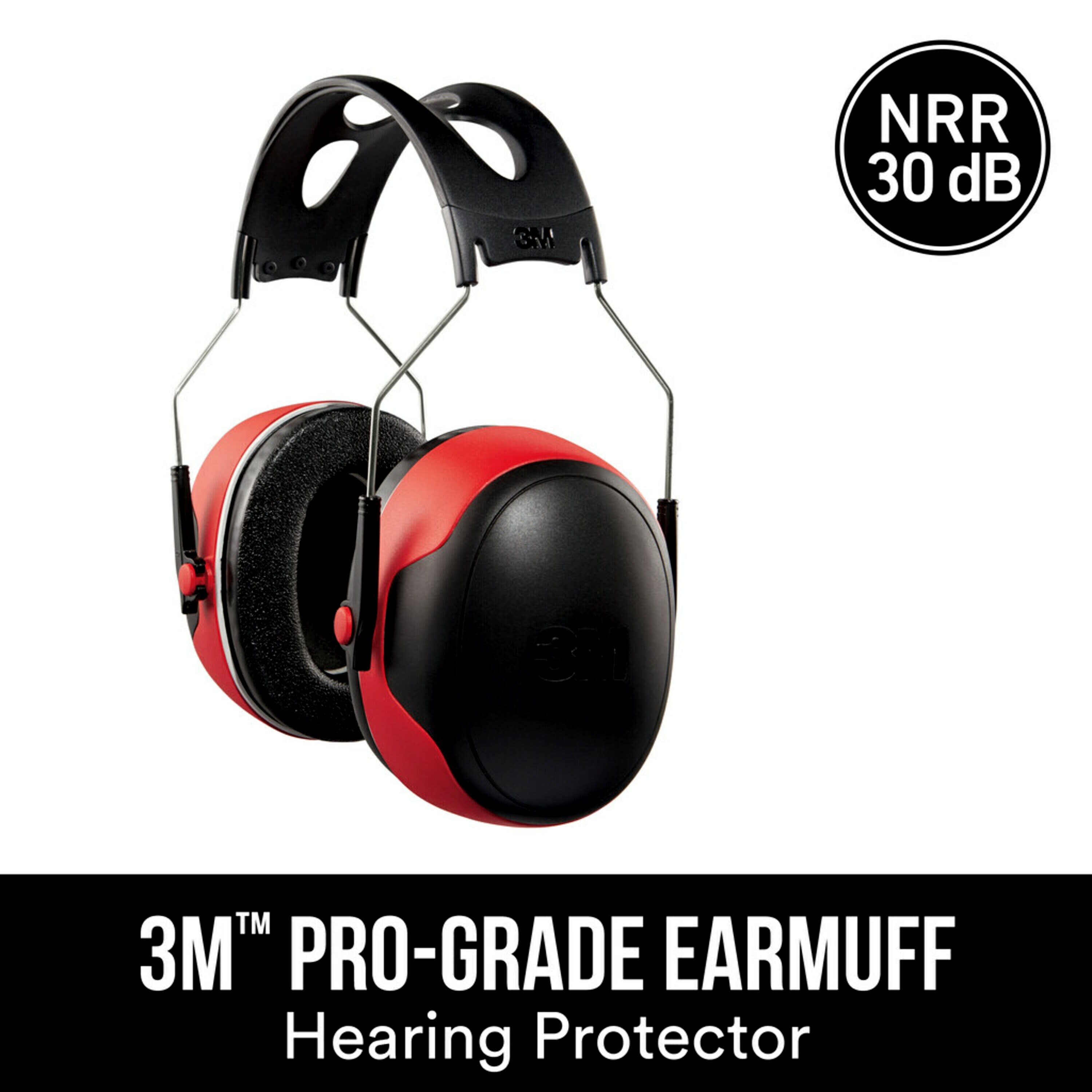 Protector auditivo inalámbrico reutilizable 3M Pro Grade con calificación de reducción de ruido (NRR) de 30 dB - 90565-4DC-PS