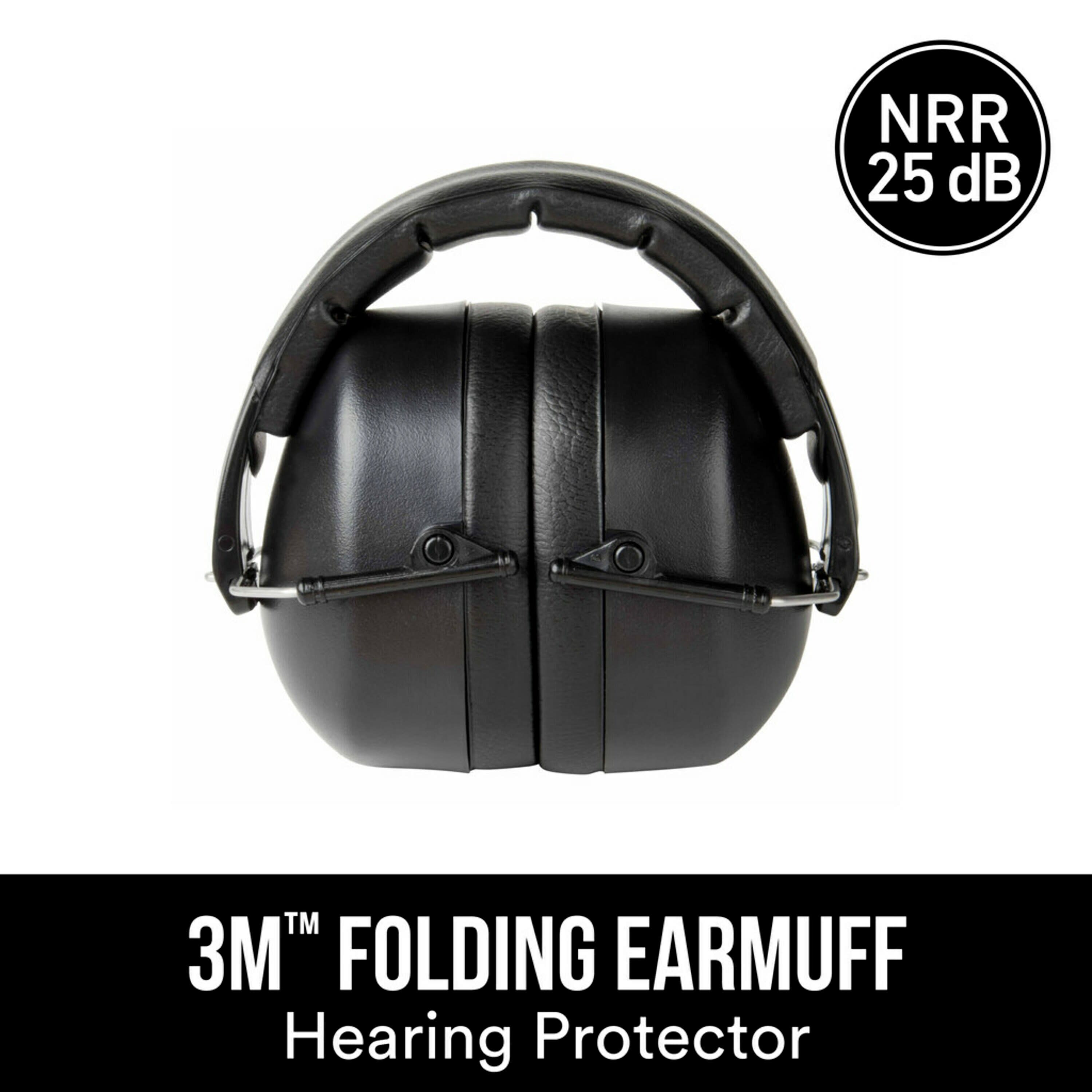 Protectores auditivos plegables reutilizables 3M con reducción de ruido de 25 dB y sin cables