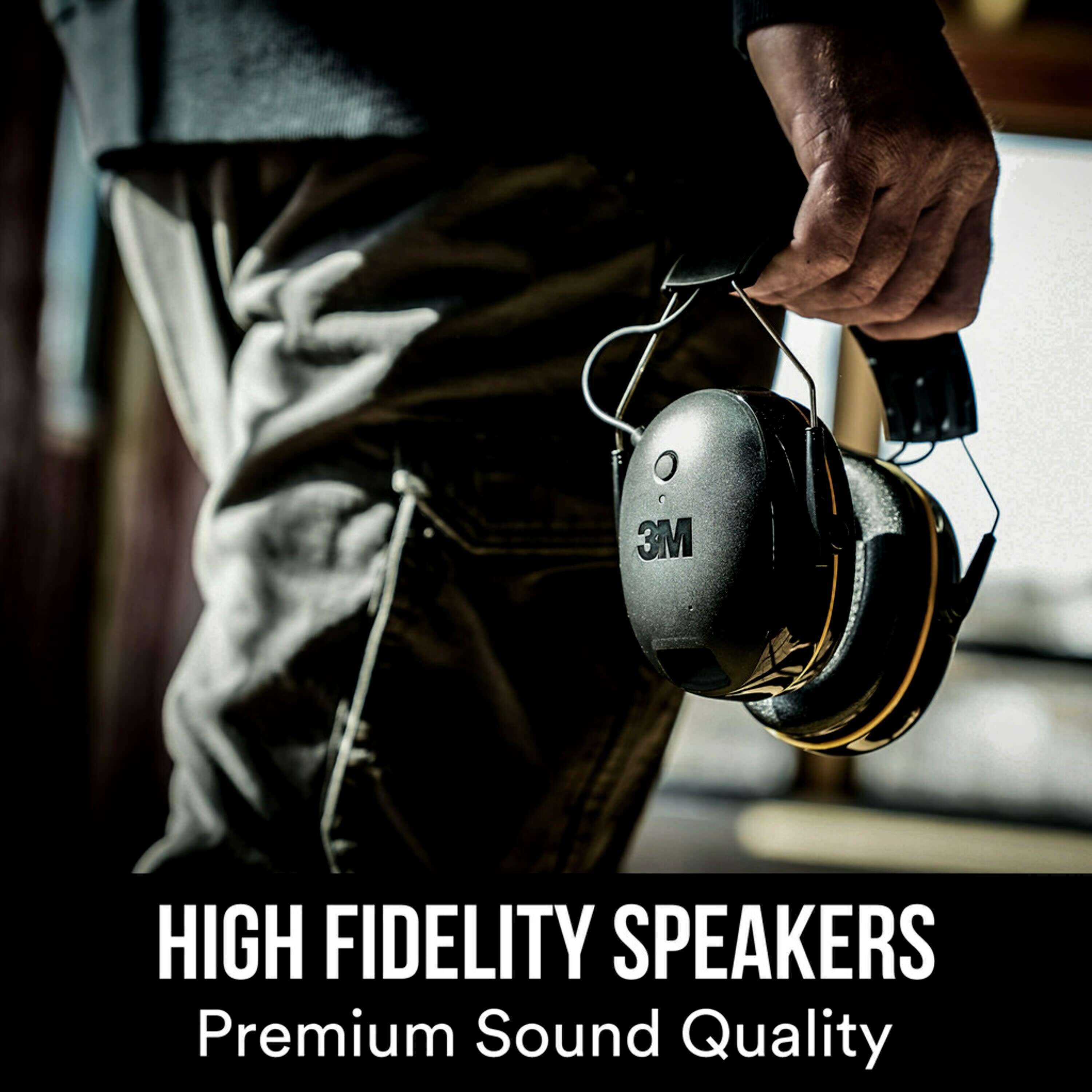 3M WorkTunes Connect Orejeras reutilizables inalámbricas para protección auditiva con compatibilidad Bluetooth Reducción de ruido de 24 dB Clasificación de reducción de ruido 90543H1-DC-PS