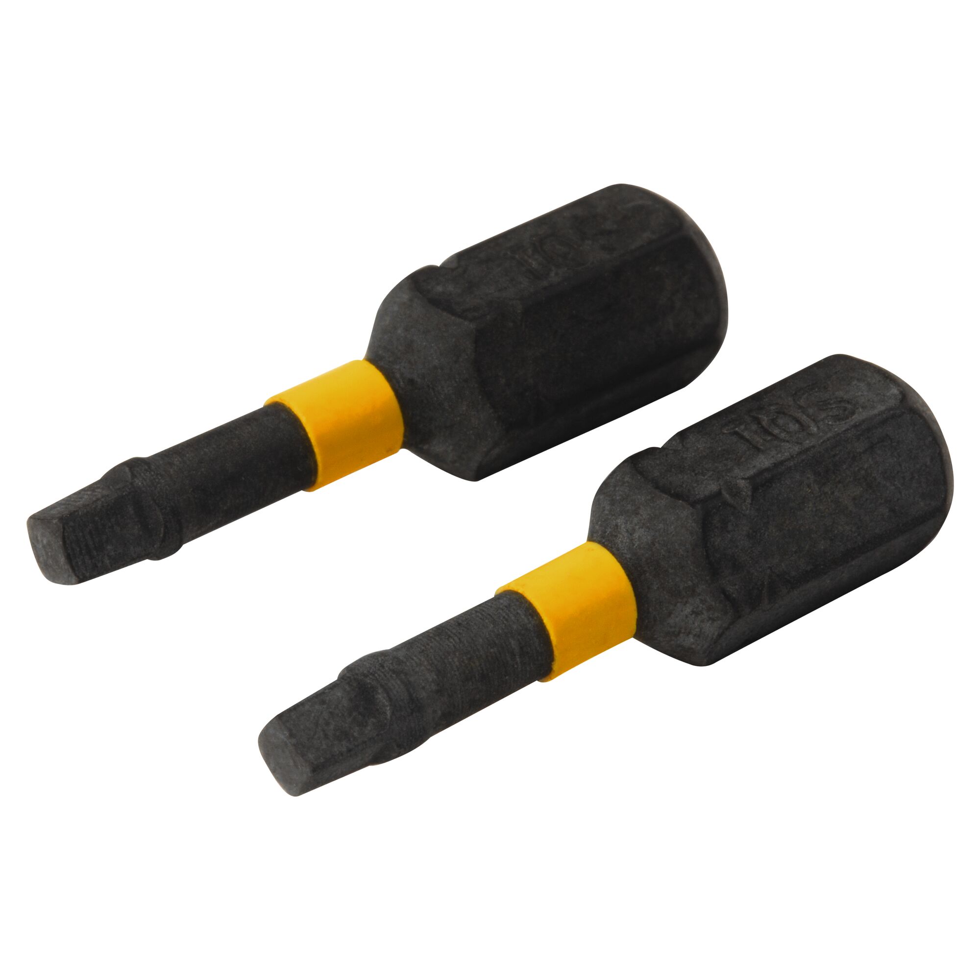 Punta de destornillador de impacto DEWALT FlexTorq 1/4 pulg. x 1 pulg. cuadrada/Robertson 2 piezas DWA1SQ1IR-Z