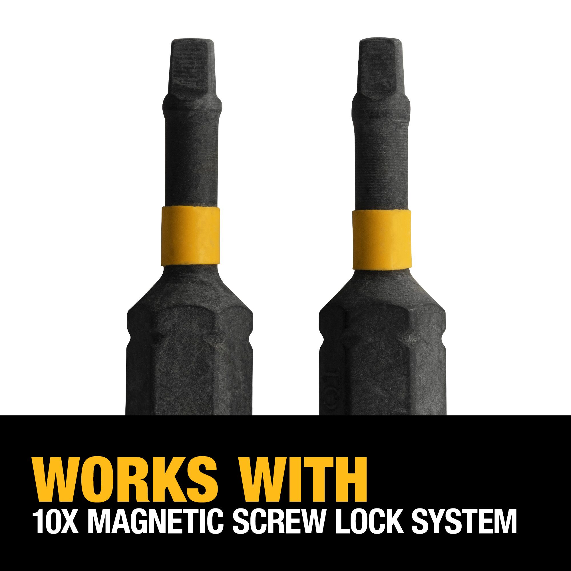 Punta de destornillador de impacto DEWALT FlexTorq 1/4 pulg. x 1 pulg. cuadrada/Robertson 2 piezas DWA1SQ1IR-Z