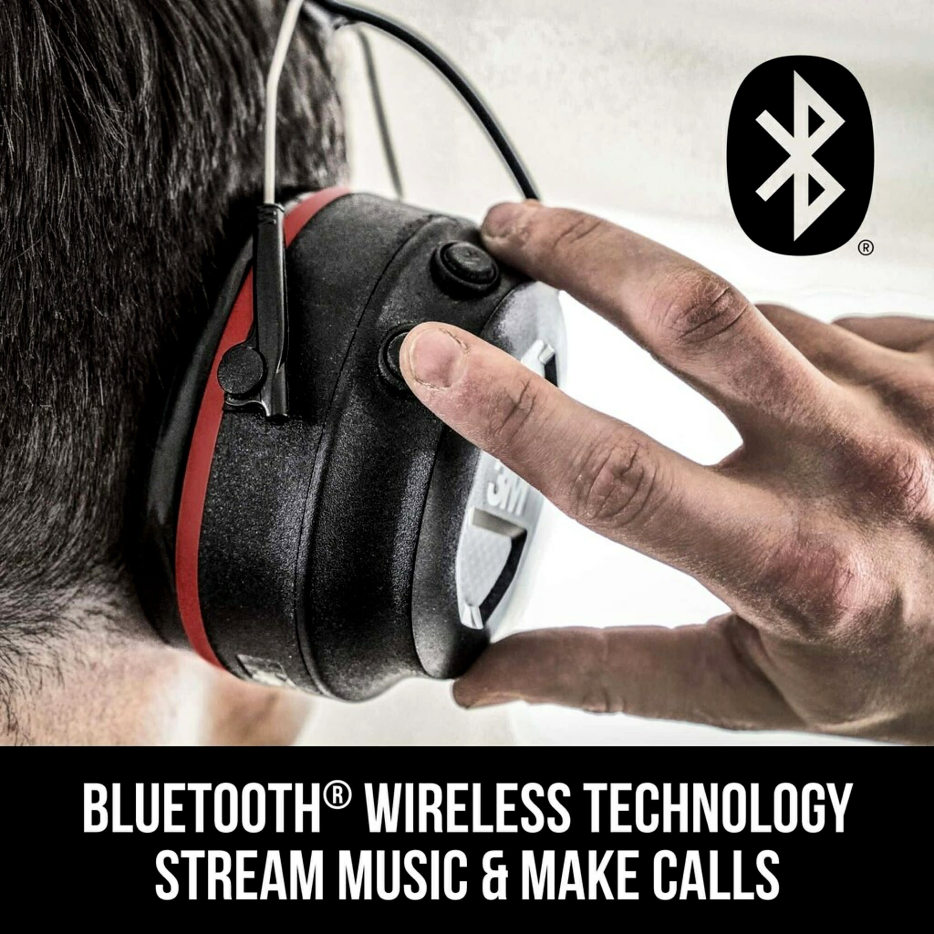 Protectores auditivos inalámbricos reutilizables de 3M con compatibilidad Bluetooth Reducción de ruido de 25 db Clasificación de reducción de ruido 90545H1-DC-PS