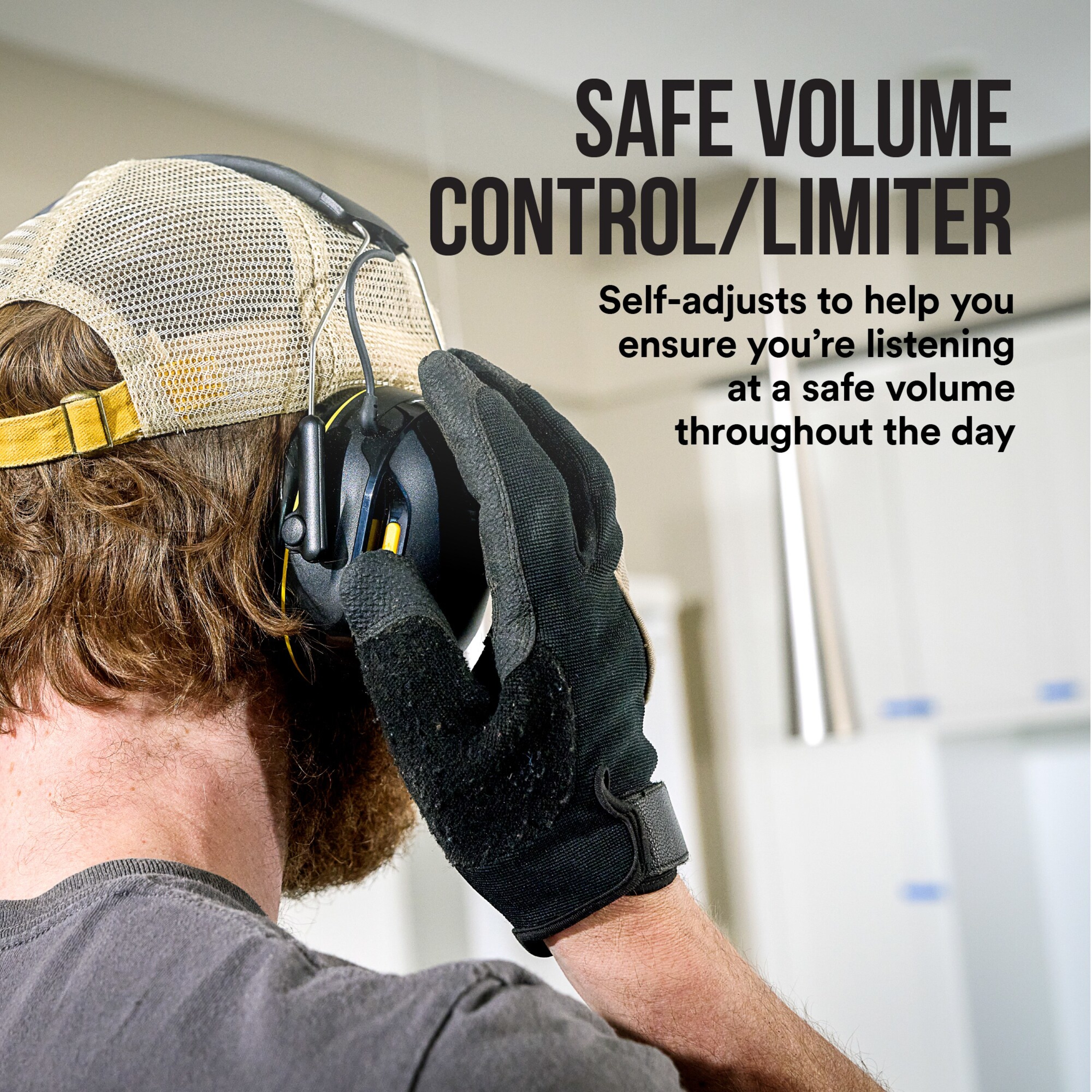 Protector auditivo inalámbrico Worktunes de 3M con Bluetooth y reducción de ruido de 26 dB - Modelo 90570-DC