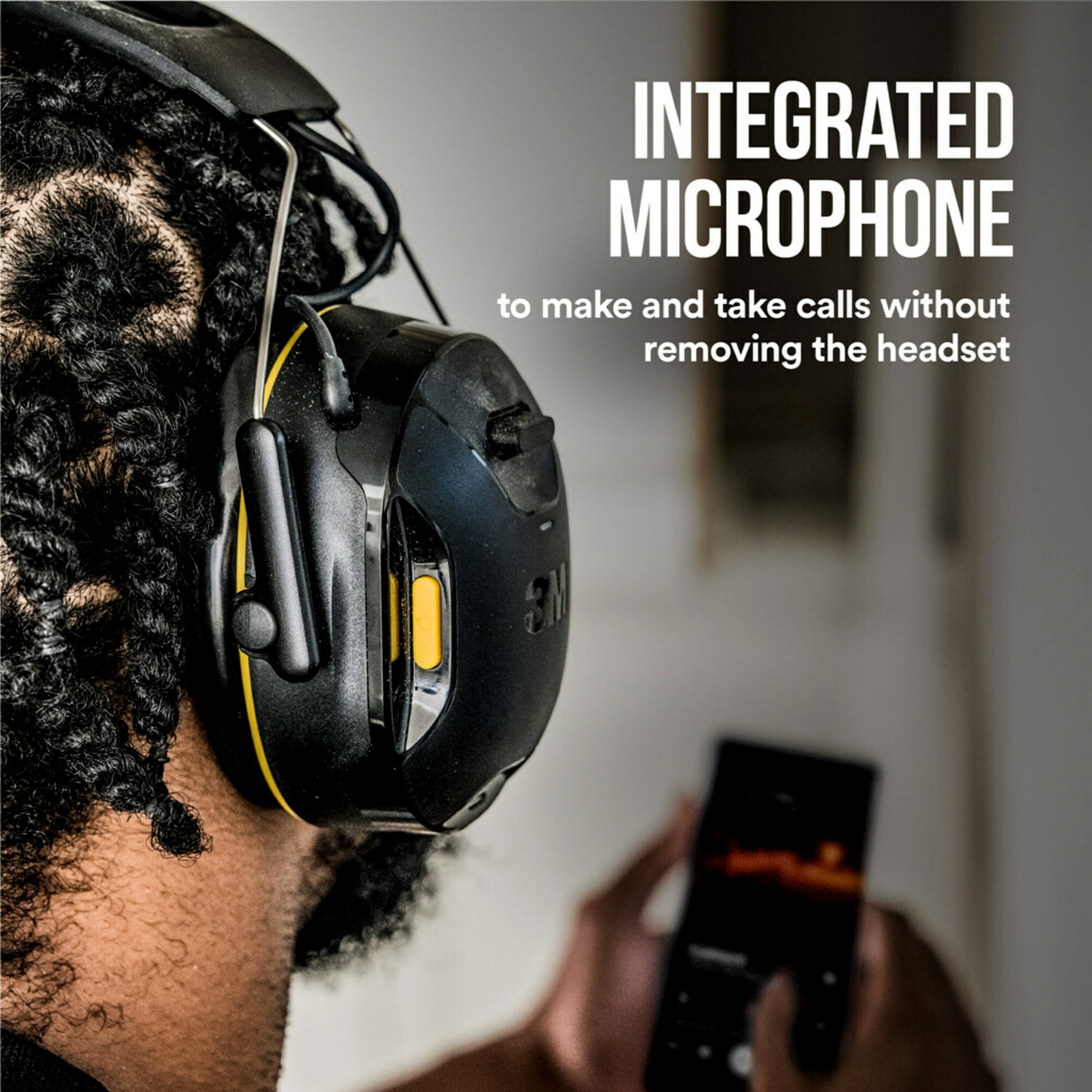 Protector auditivo inalámbrico Worktunes de 3M con Bluetooth y reducción de ruido de 26 dB - Modelo 90570-DC