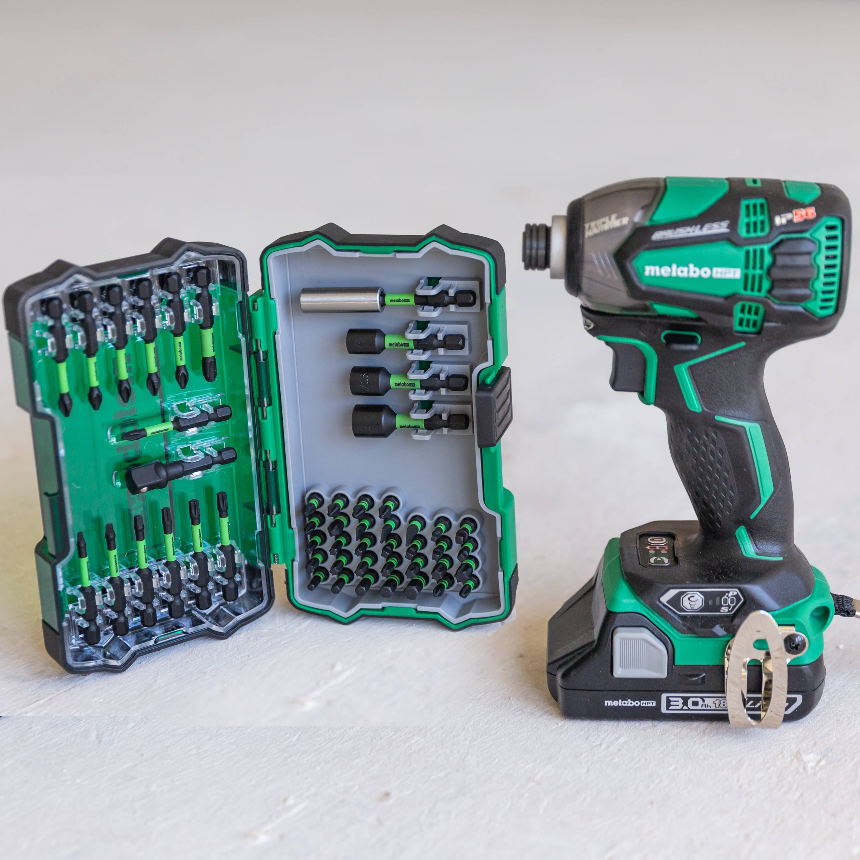 Juego de puntas de destornillador de impacto de 1/4 de pulgada Metabo HPT, 50 piezas 115850M