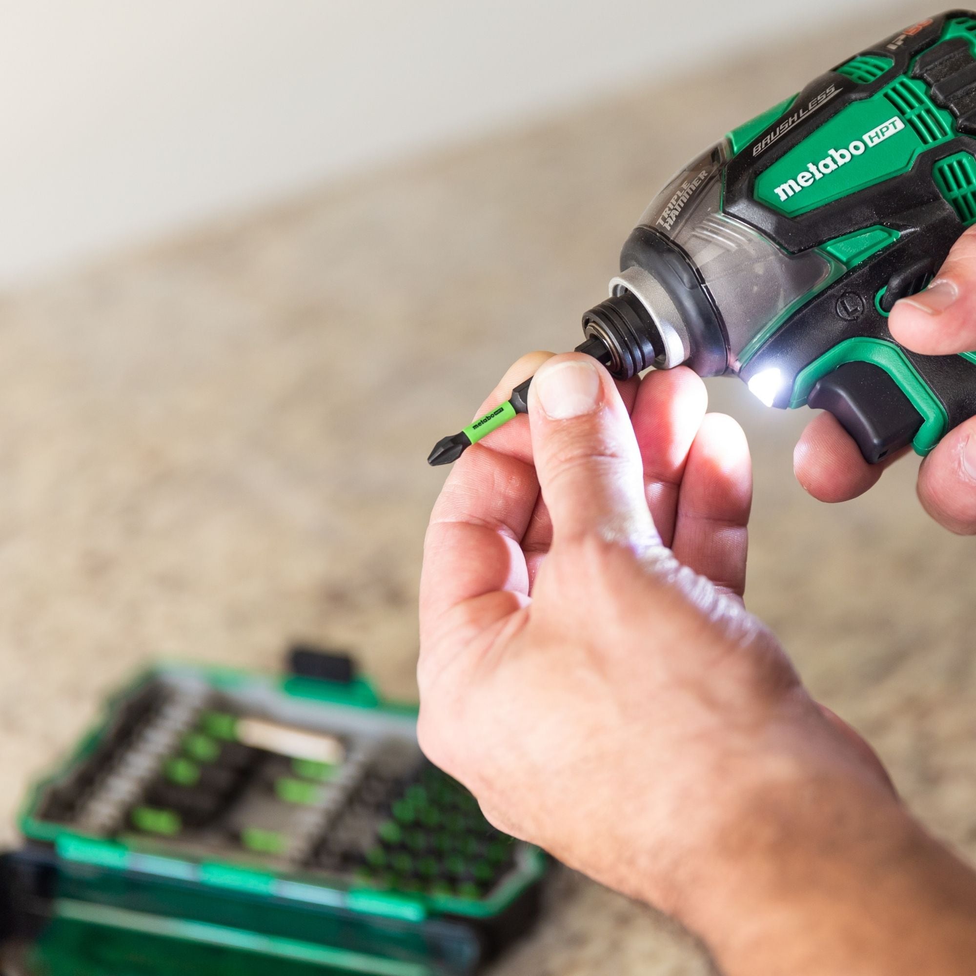 Juego de puntas de destornillador de impacto de 1/4 de pulgada Metabo HPT, 50 piezas 115850M