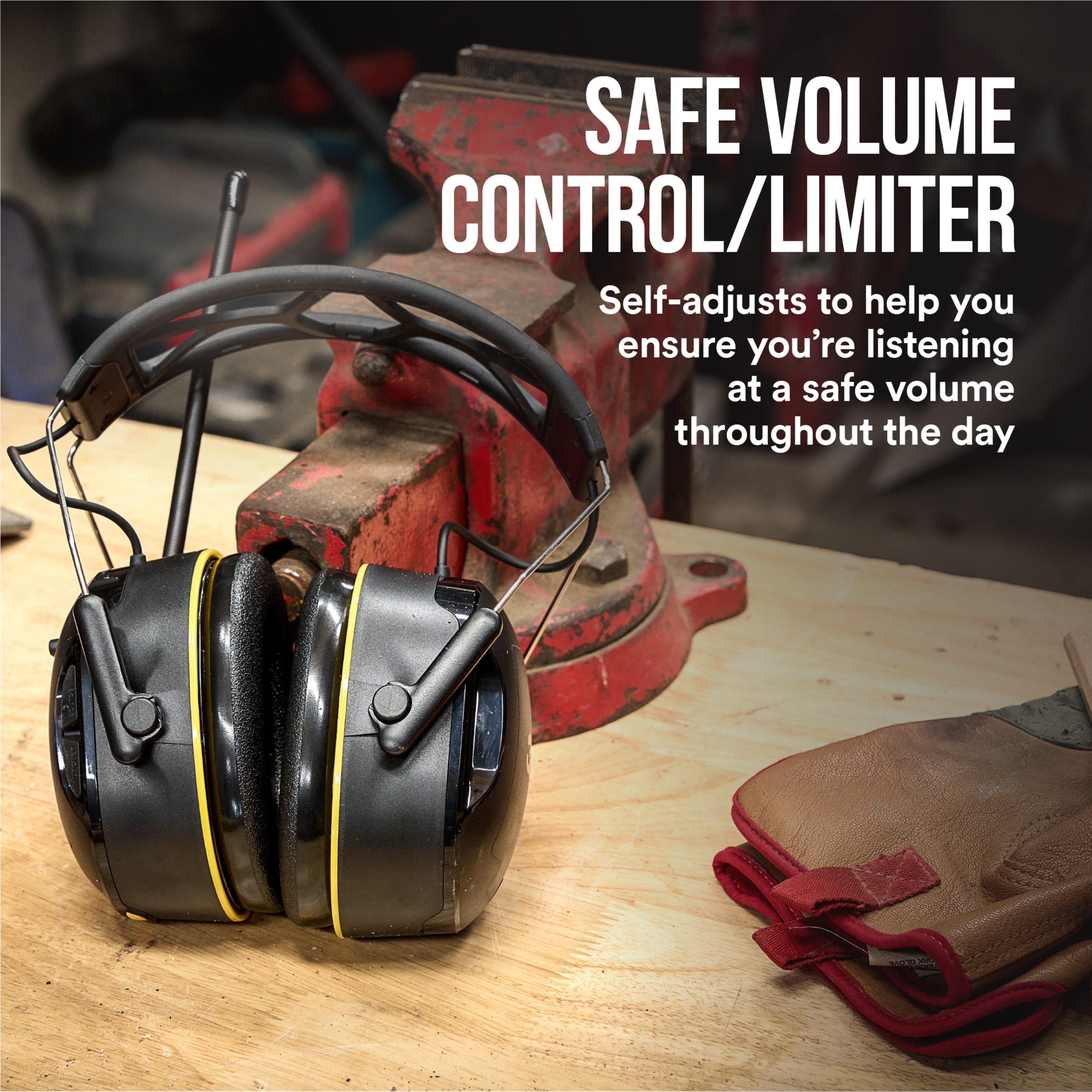 Protectores Auditivos Inalámbricos 3M Worktunes con Radio AM/FM, Bluetooth y Reducción de Ruido de 26 dB - 90572-DC