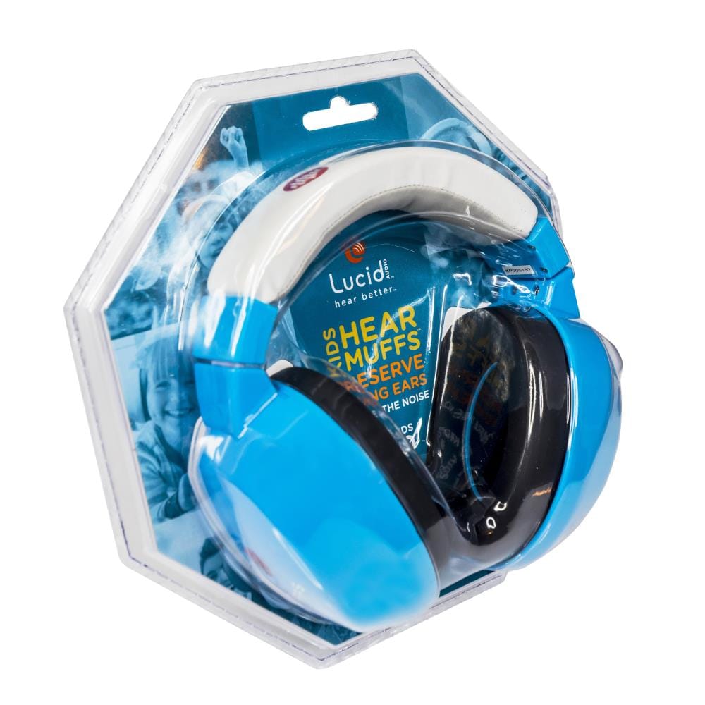 "Protectores auditivos inalámbricos reutilizables Lucid Audio para niños con calificación de reducción de ruido de 22 dB"