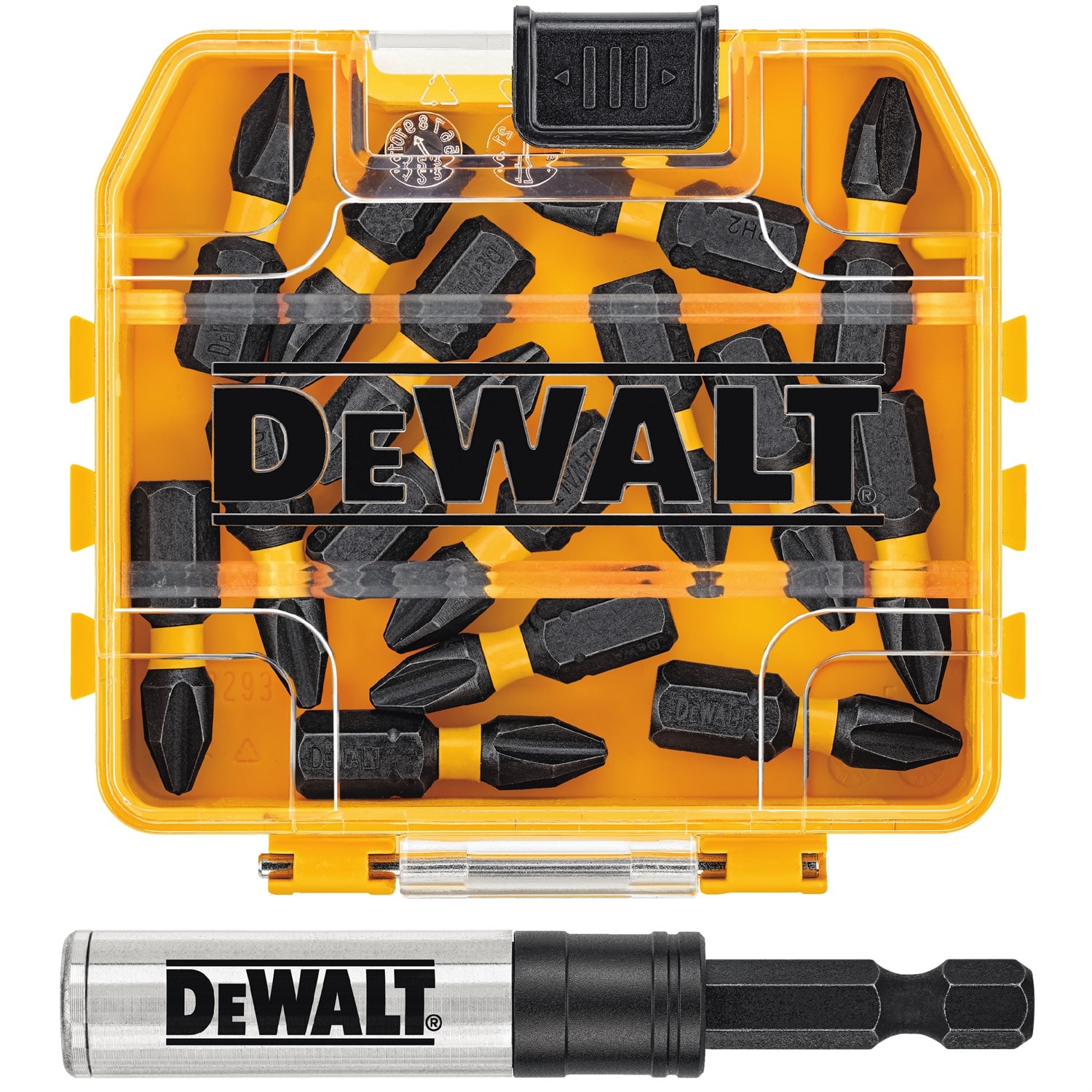 Punta de destornillador de impacto Phillips DEWALT Impact Ready FlexTorq de 1/4 pulgadas x 1 pulgada, juego de 15 piezas DWA3HLD1PH2-15
