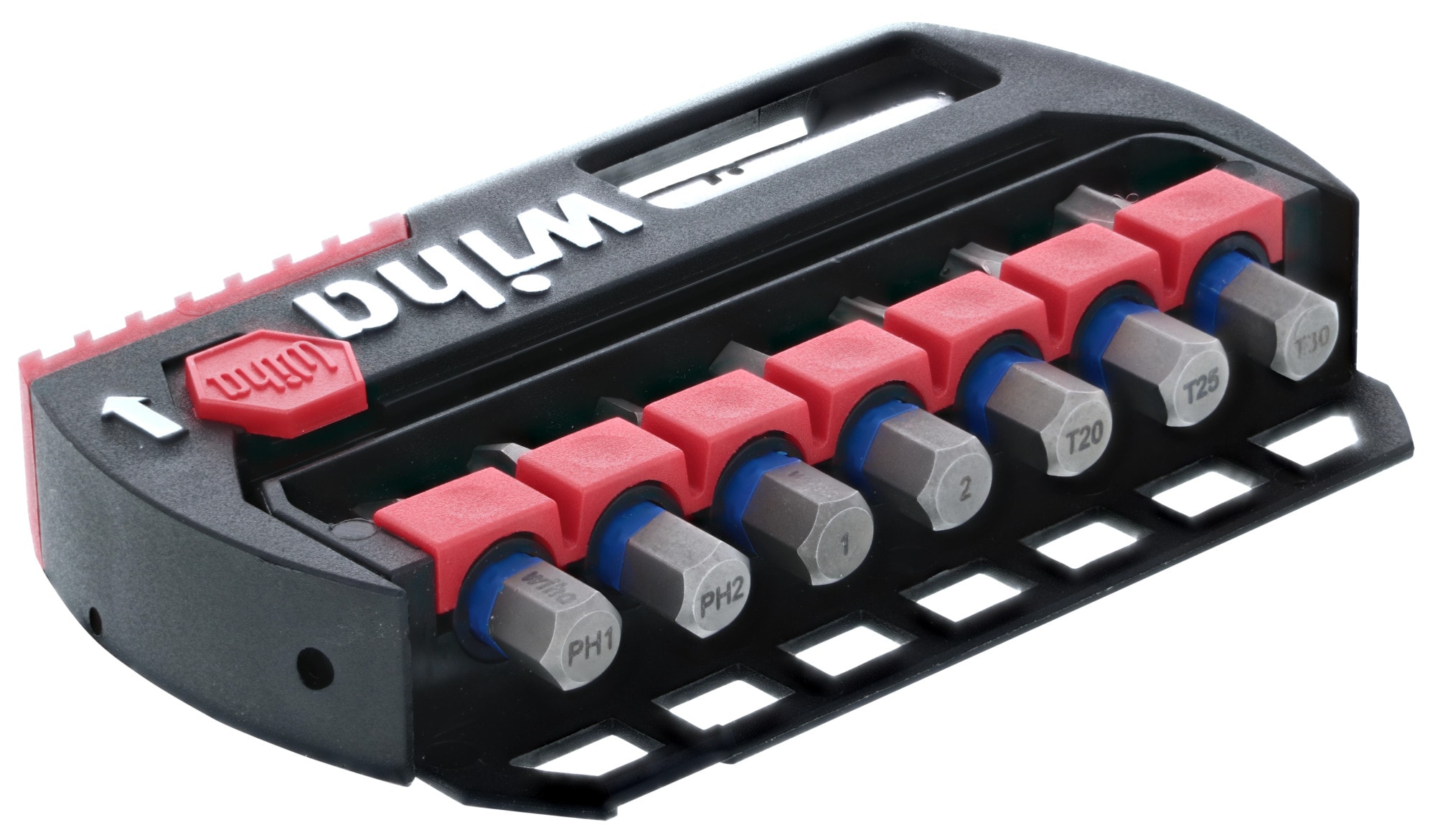 Juego de 8 puntas para destornillador de impacto Wiha TerminatorBlue 1 pulgada Philips/Cuadrada/Torx 70098
