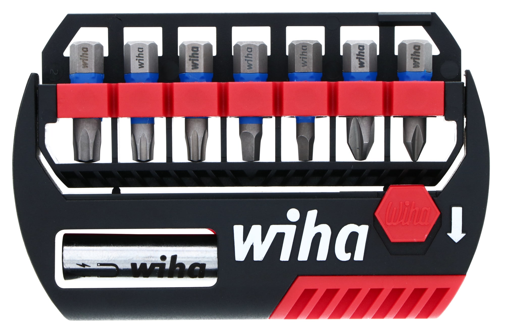 Juego de 8 puntas para destornillador de impacto Wiha TerminatorBlue 1 pulgada Philips/Cuadrada/Torx 70098