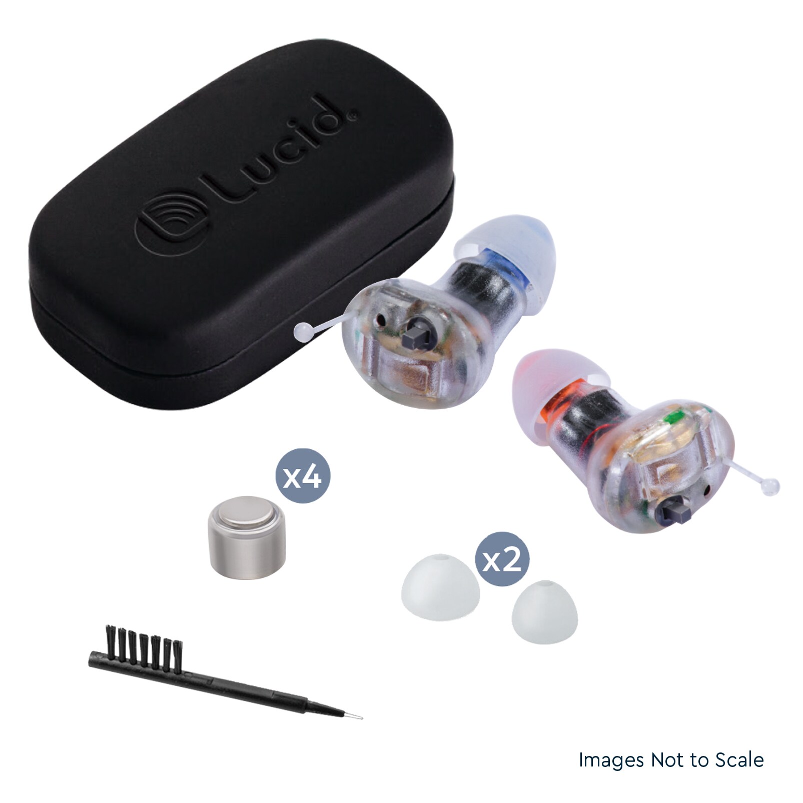 Auxiliares auditivos OTC recargables inalámbricos para protección auditiva en el oído Lucid Audio Enrich Pro. Reducción de ruido de 10078 dB.