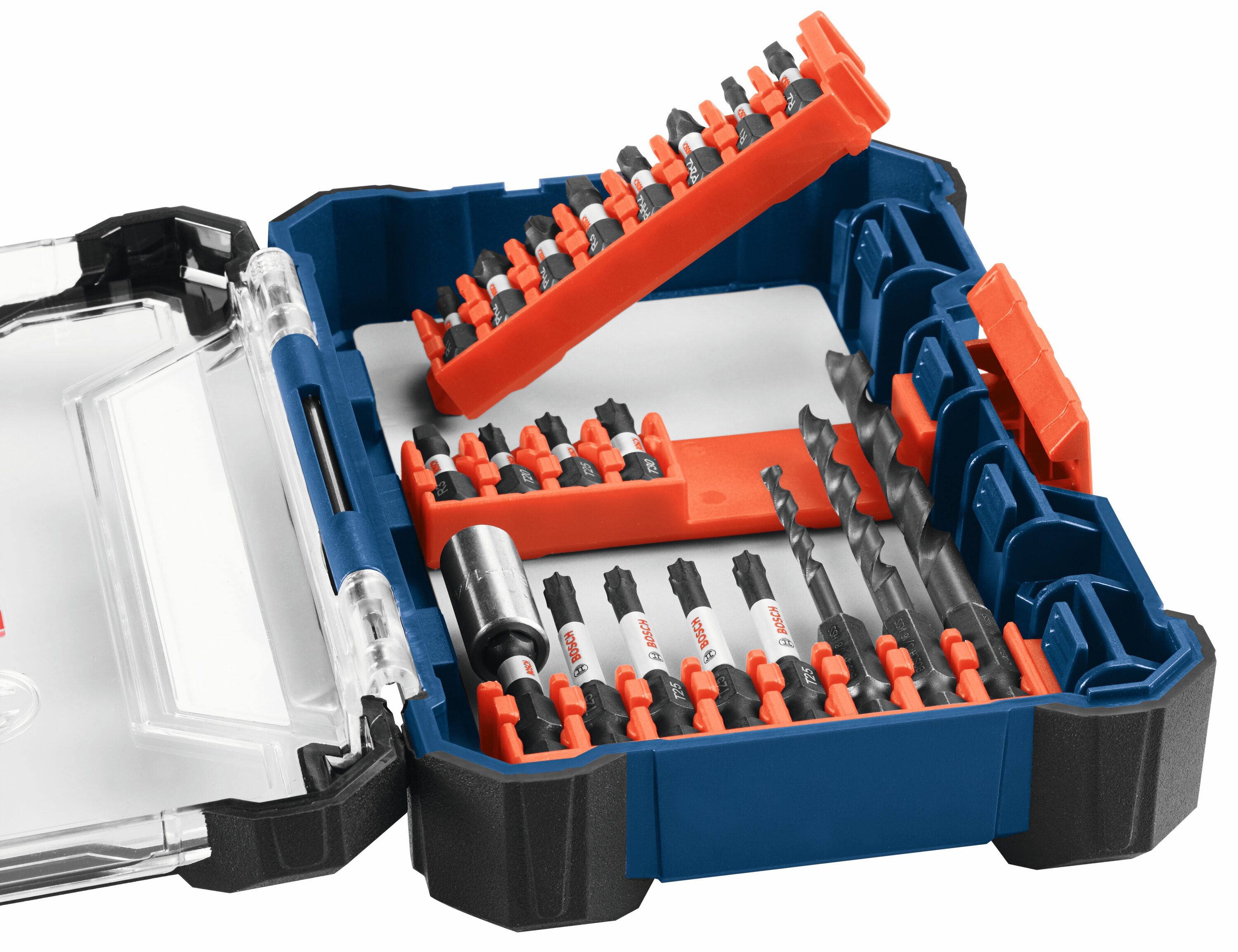 Estuche Personalizado Bosch 1/4 pulgadas x 2-1/2 pulgadas Doble Punta Destornillador de Impacto 4 Piezas CCSDETV2504