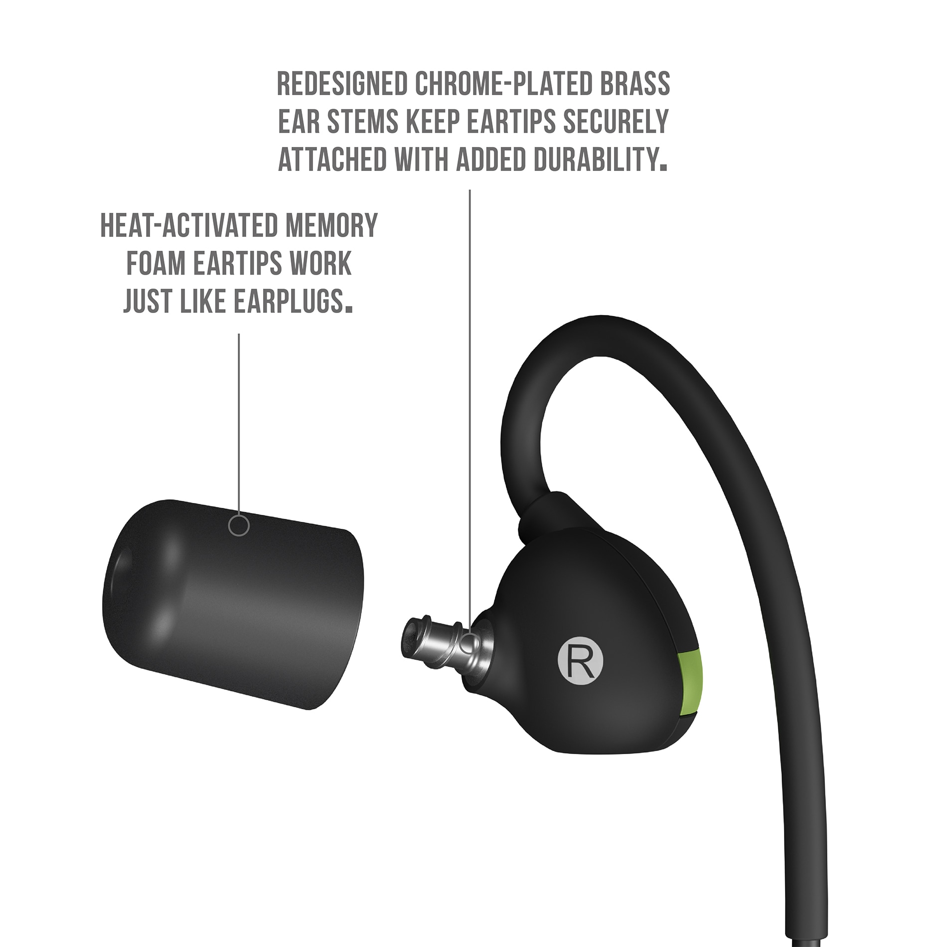 Auriculares de protección auditiva inalámbricos reutilizables con conciencia ISOtunes PRO, compatible con Bluetooth, con clasificación de reducción de ruido de 26 dB.