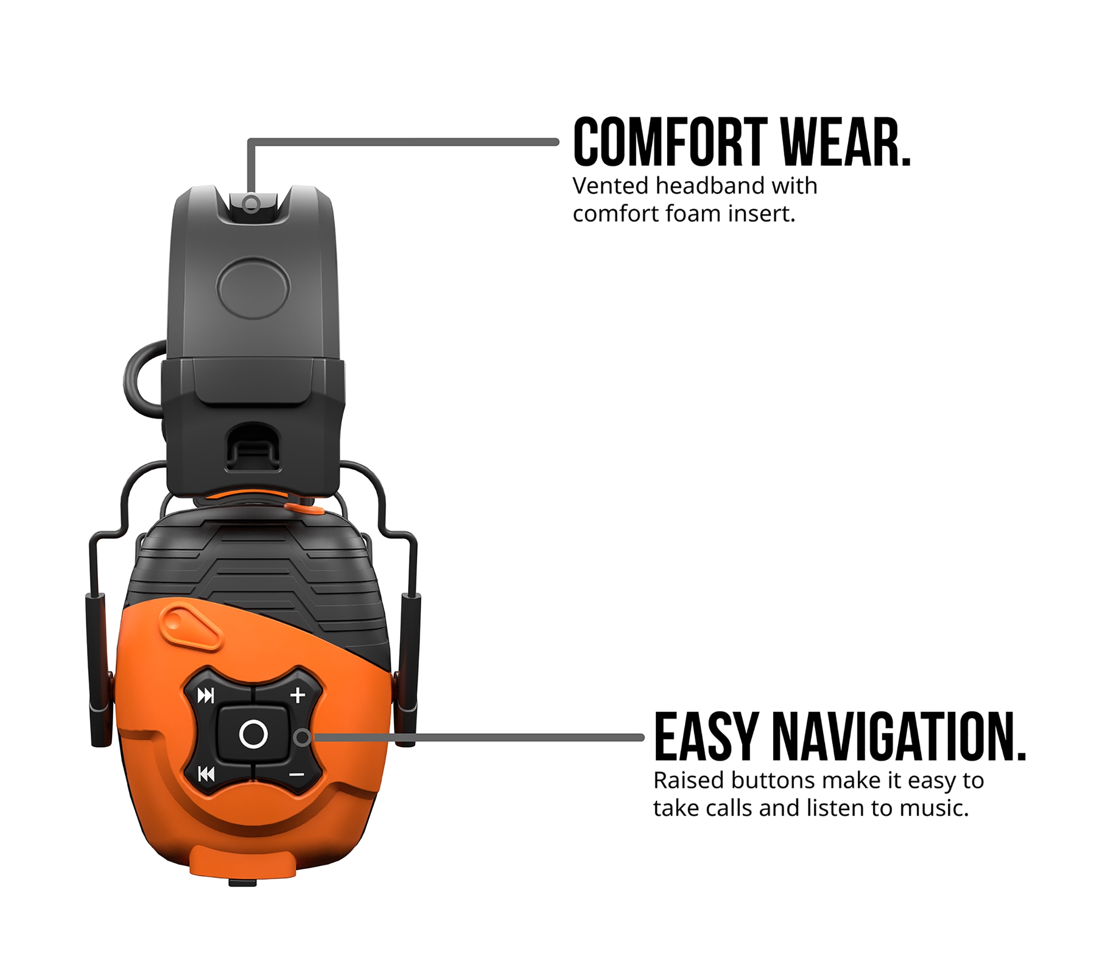 Protectores auditivos inalámbricos reutilizables ISOtunes Link 2.0 con compatibilidad Bluetooth y reducción de ruido de 25 dB.