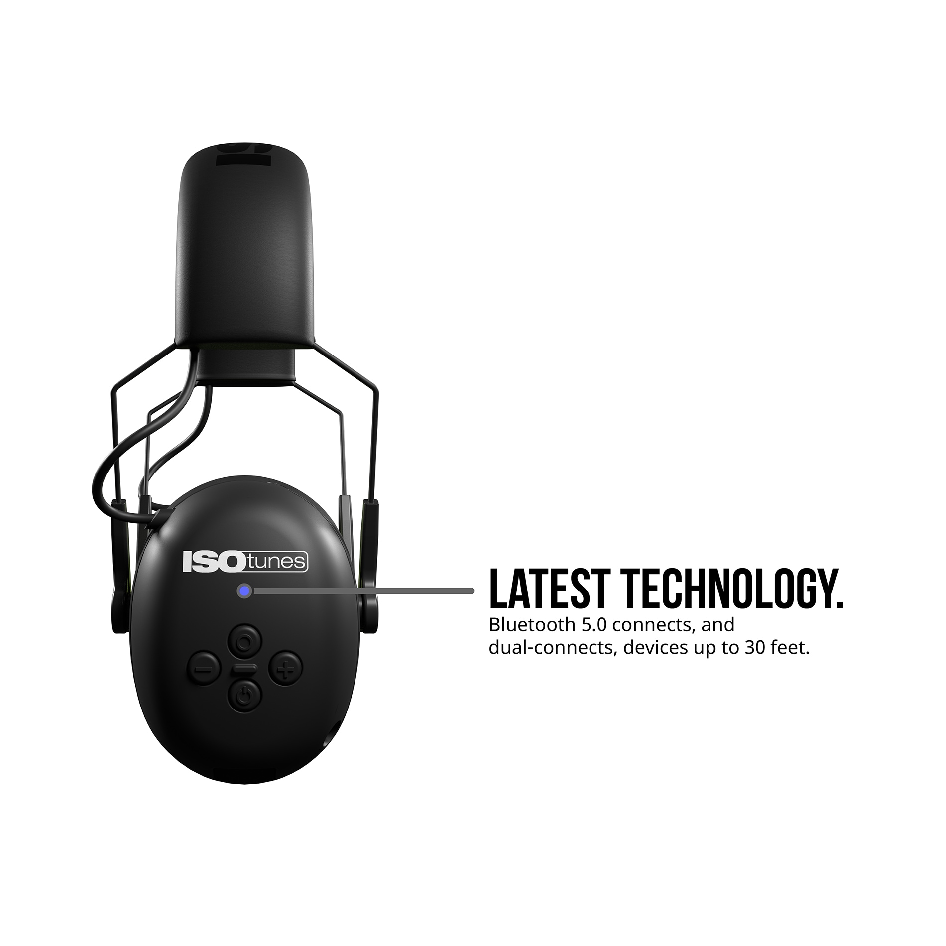 Protectores auditivos inalámbricos reutilizables ISOtunes Air Defender con compatibilidad Bluetooth y reducción de ruido de 24 dB.