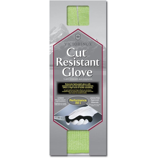 Marcas del Ejército Suizo 2023 Guantes de cocina resistentes al corte en verde Victorinox 86300.G, Ajuste de rendimiento 1 paquete de almeja - VIC-7.9048.4
