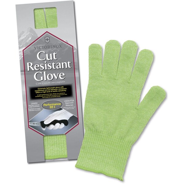 Marcas del Ejército Suizo 2023 Guantes de cocina resistentes al corte en verde Victorinox 86300.G, Ajuste de rendimiento 1 paquete de almeja - VIC-7.9048.4