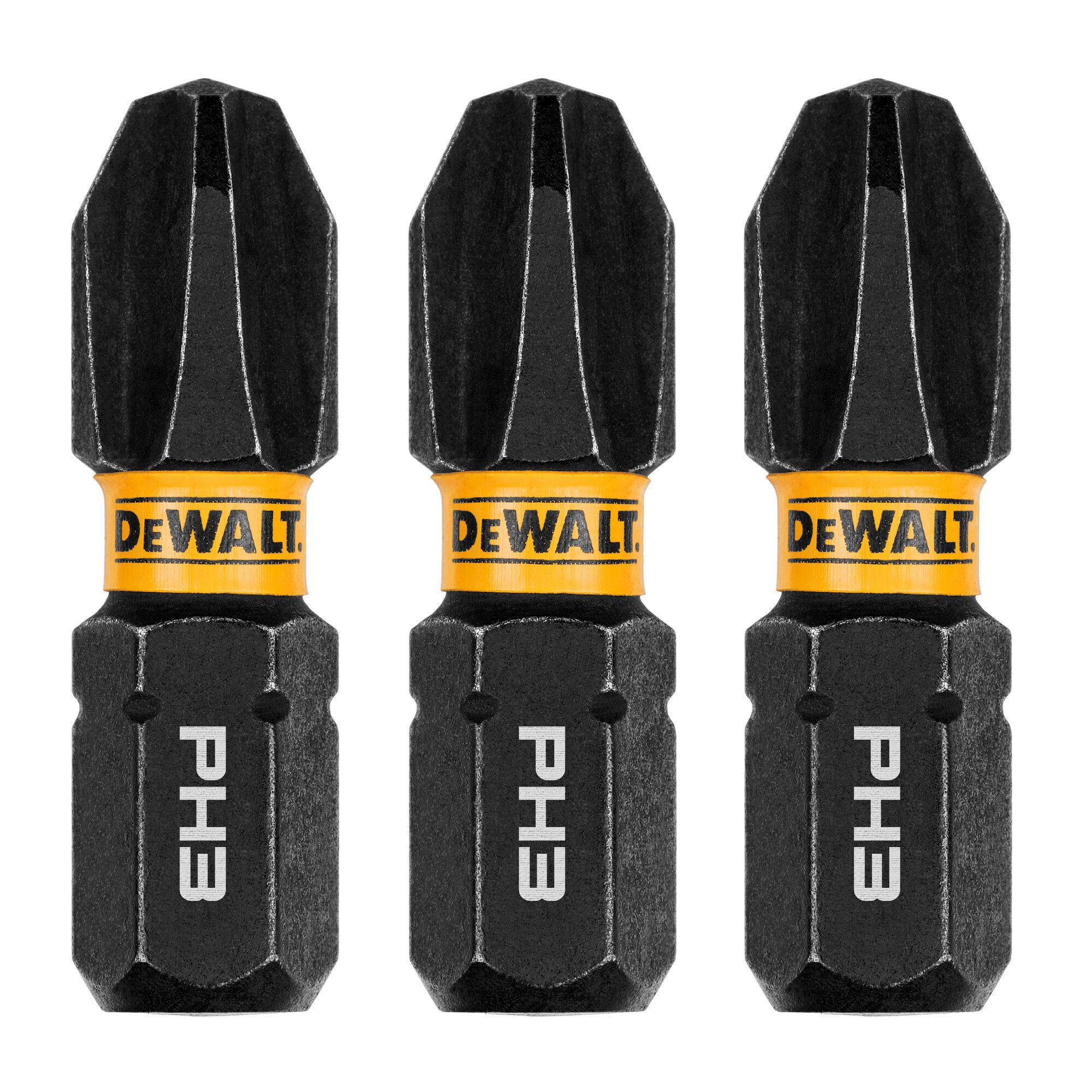 Punta de destornillador de impacto Phillips DEWALT de 1/4 pulgadas x 1 pulgada 3 piezas DWAF1PH3IR3