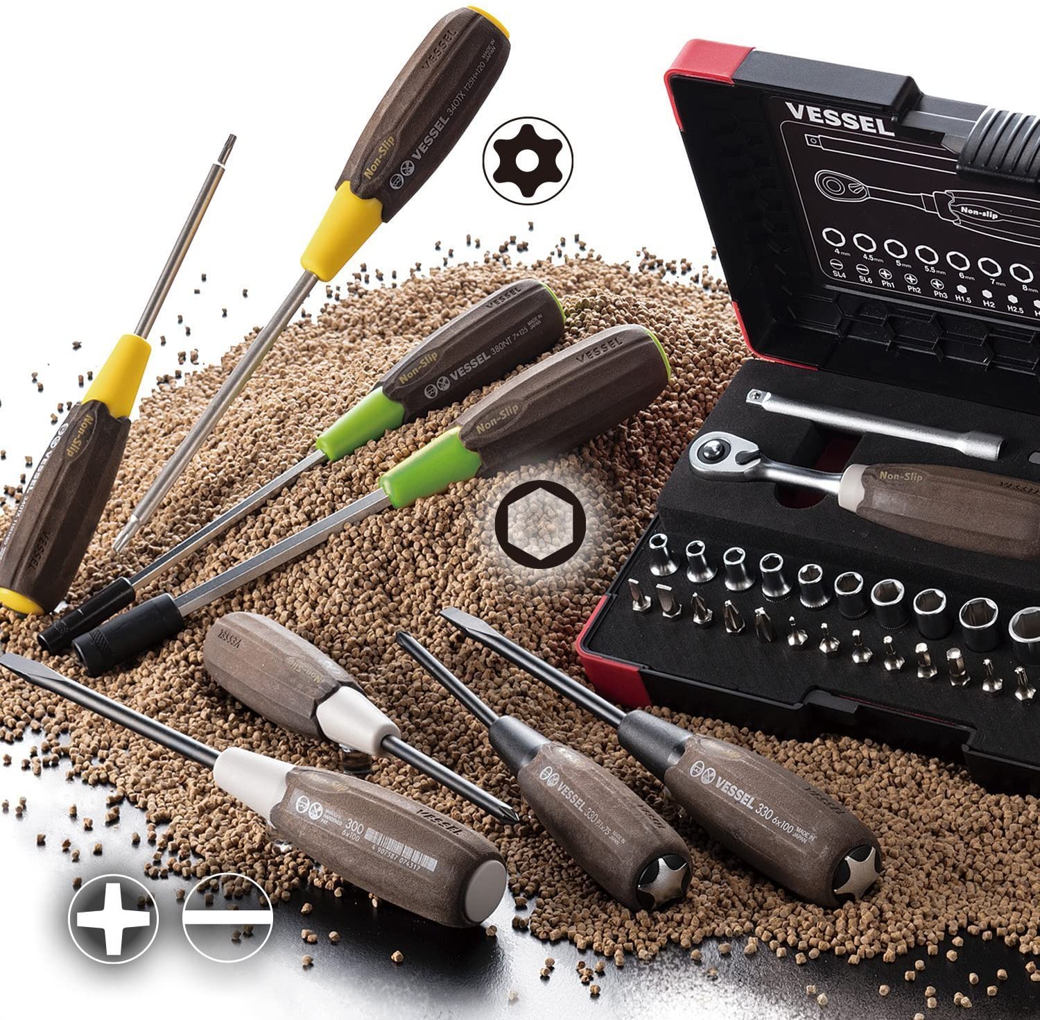 Desarmador magnético Torx VESSEL T15 x 3 pulgadas 340T15H80