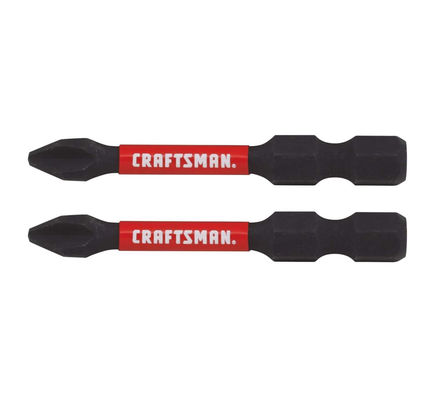 Punta de destornillador de impacto Phillips de 1/4 pulgadas x 2 pulgadas con clasificación de impacto CRAFTSMAN - Juego de 2 piezas CMAF32PH22