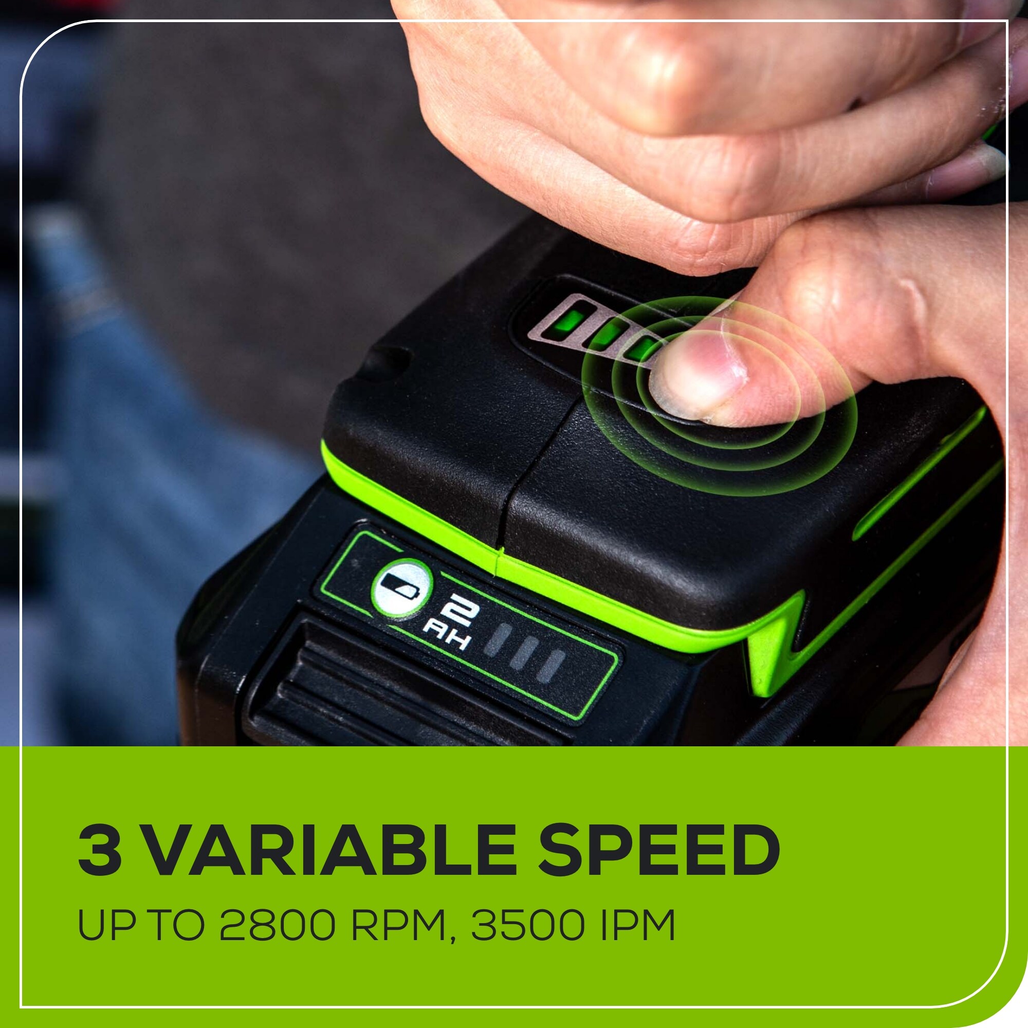 Greenworks 24-volt 1/4-pulgada Destornillador de Impacto Inalámbrico sin Escobillas (Batería incluida y Cargador incluido) 3807002