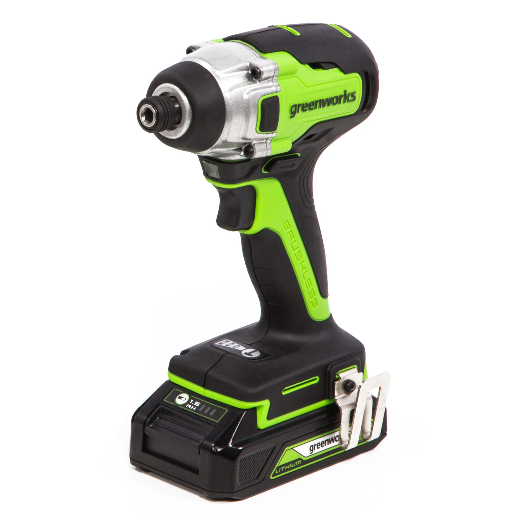 Greenworks 24-volt 1/4-in Llave de Impacto Inalámbrica sin Escobillas (Batería incluida y Cargador incluido) ID24L1520