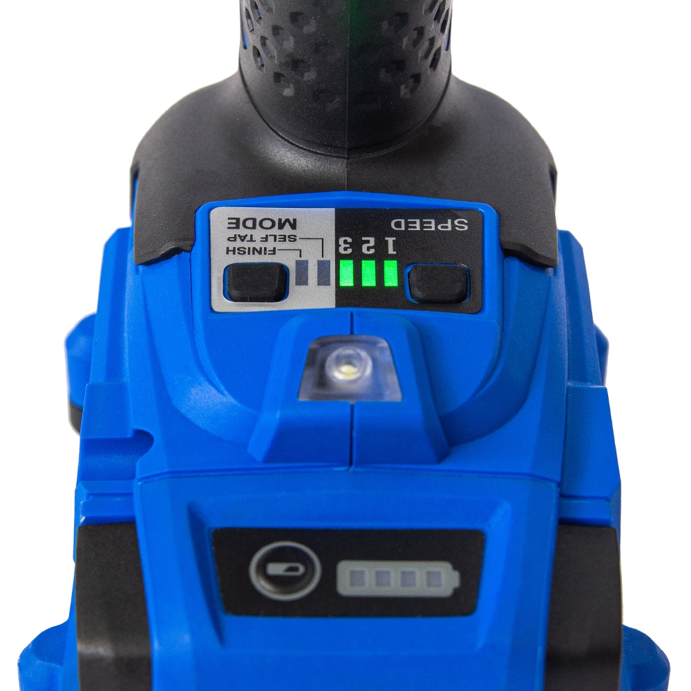 Atornillador de impacto inalámbrico Kobalt de 24 voltios y 1/4 de pulgada (incluye batería, cargador y estuche suave) KID 2024A-03