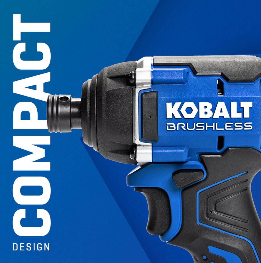 Atornillador de impacto inalámbrico Kobalt de 24 voltios y 1/4 de pulgada (incluye batería, cargador y estuche suave) KID 2024A-03