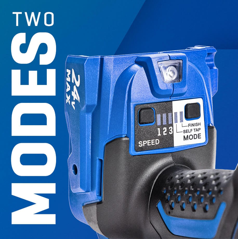 Atornillador de impacto inalámbrico Kobalt de 24 voltios y 1/4 de pulgada (incluye batería, cargador y estuche suave) KID 2024A-03