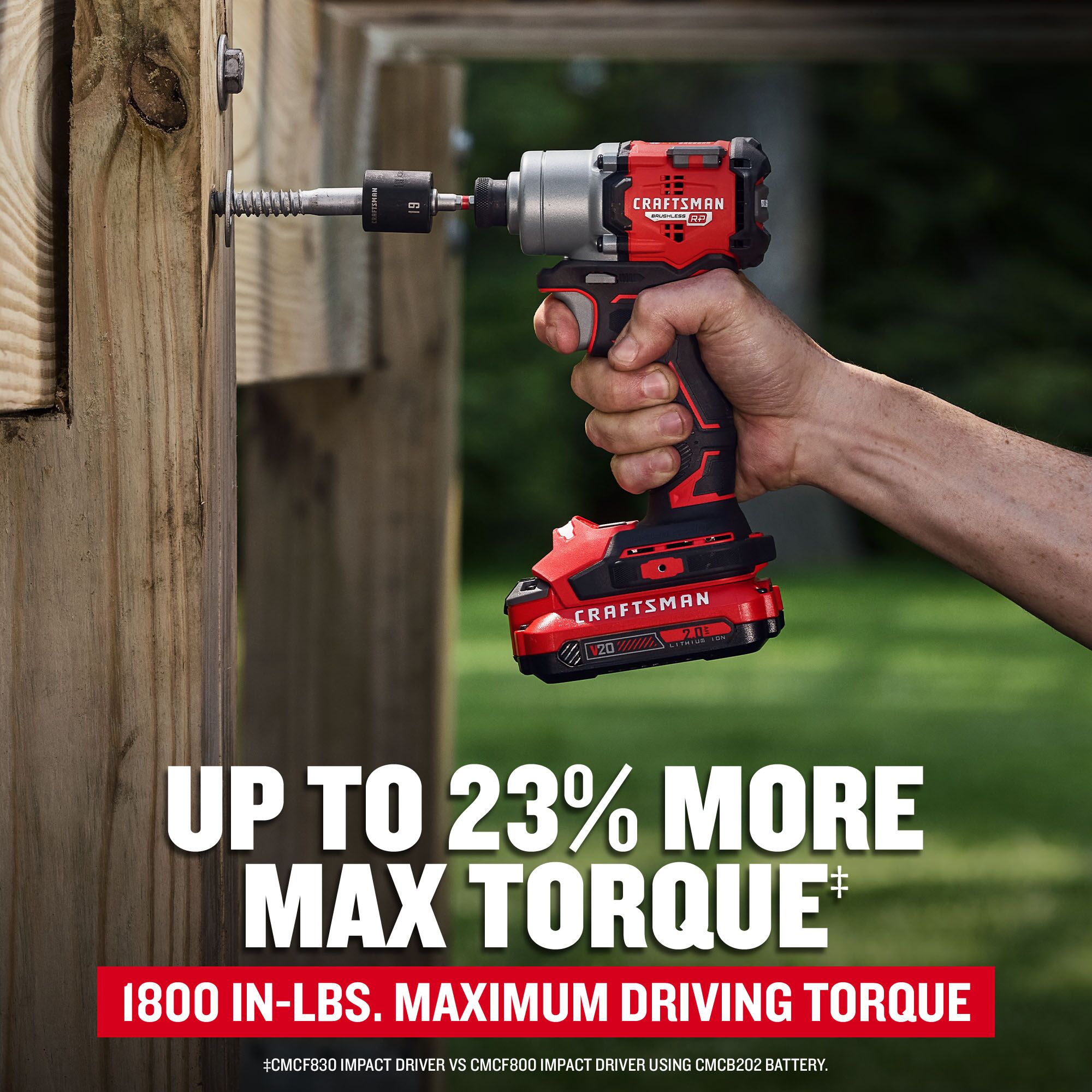 CRAFTSMAN V20 RP 20-volt max 1/4-in Llave de Impacto Inalámbrica sin Escobillas (Incluye Batería, Cargador y Bolsa Suave) CMCF830D2