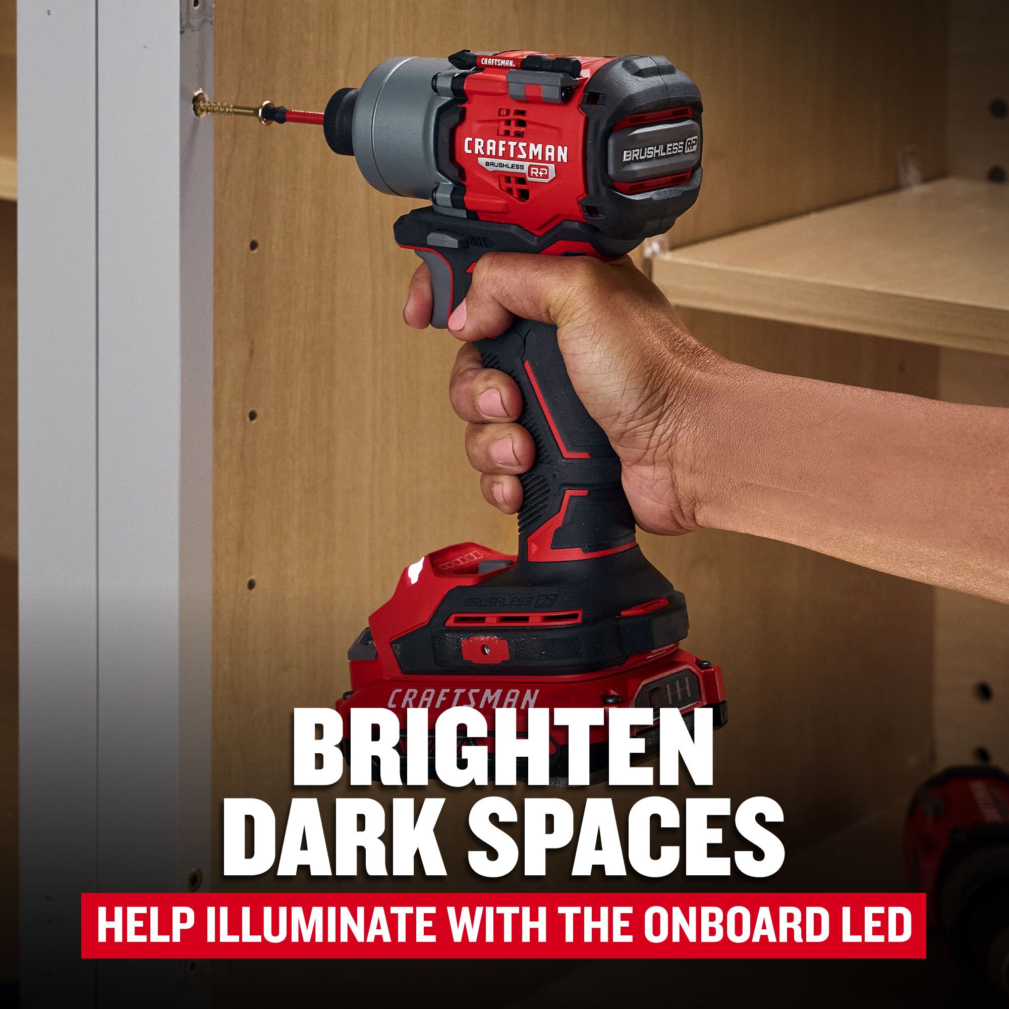 CRAFTSMAN V20 RP 20-volt max 1/4-in Llave de Impacto Inalámbrica sin Escobillas (Incluye Batería, Cargador y Bolsa Suave) CMCF830D2