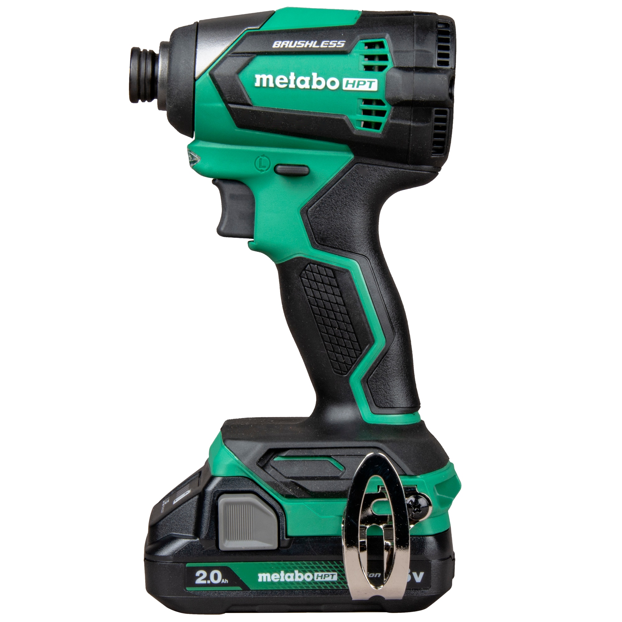 Atornillador de impacto inalámbrico sin escobillas de 1/4 de pulgada de 18 voltios de Metabo HPT (incluye batería, cargador y estuche suave) WH18DEXM