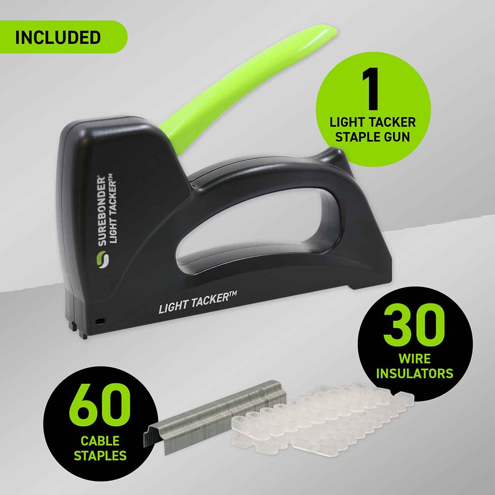 Fijador de luces navideñas SUREBONDER resistente, aislado, mediano, pistola de grapas manual 5540L