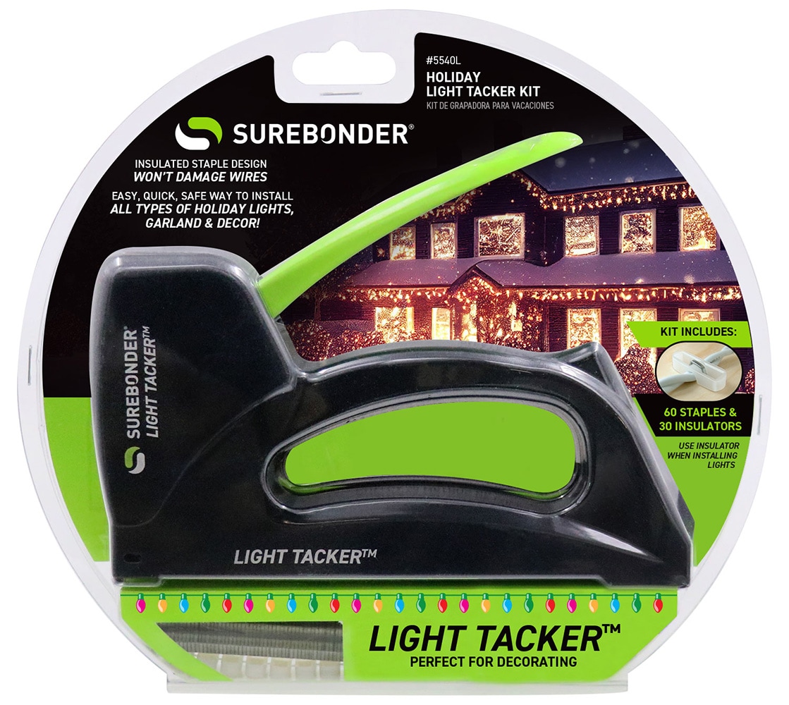 Fijador de luces navideñas SUREBONDER resistente, aislado, mediano, pistola de grapas manual 5540L