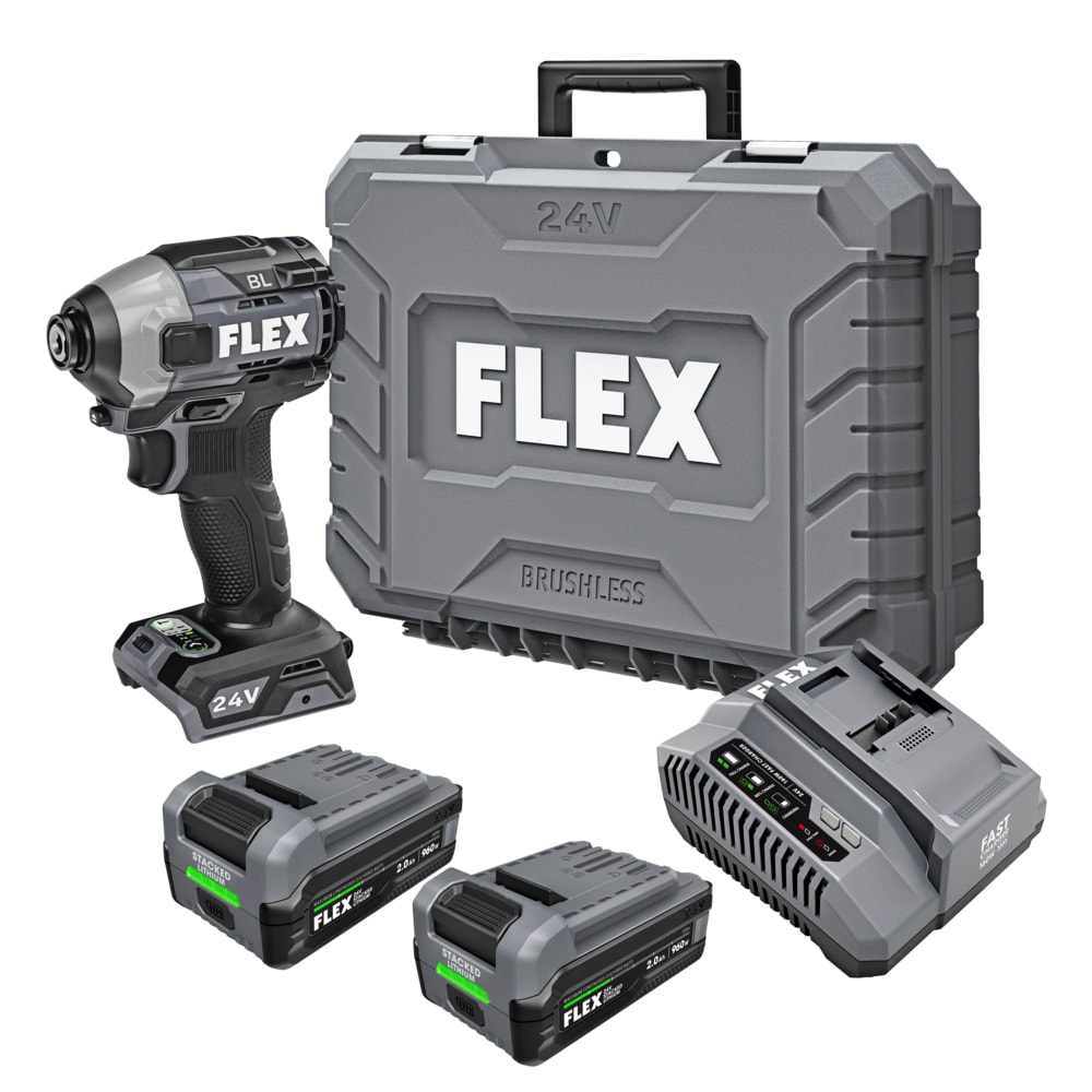 Impact Driver Inalámbrico de Litio de 24 voltios 1/4 pulgadas Apilado (Batería incluida, Cargador incluido y Estuche rígido incluido) FX1371A-2K