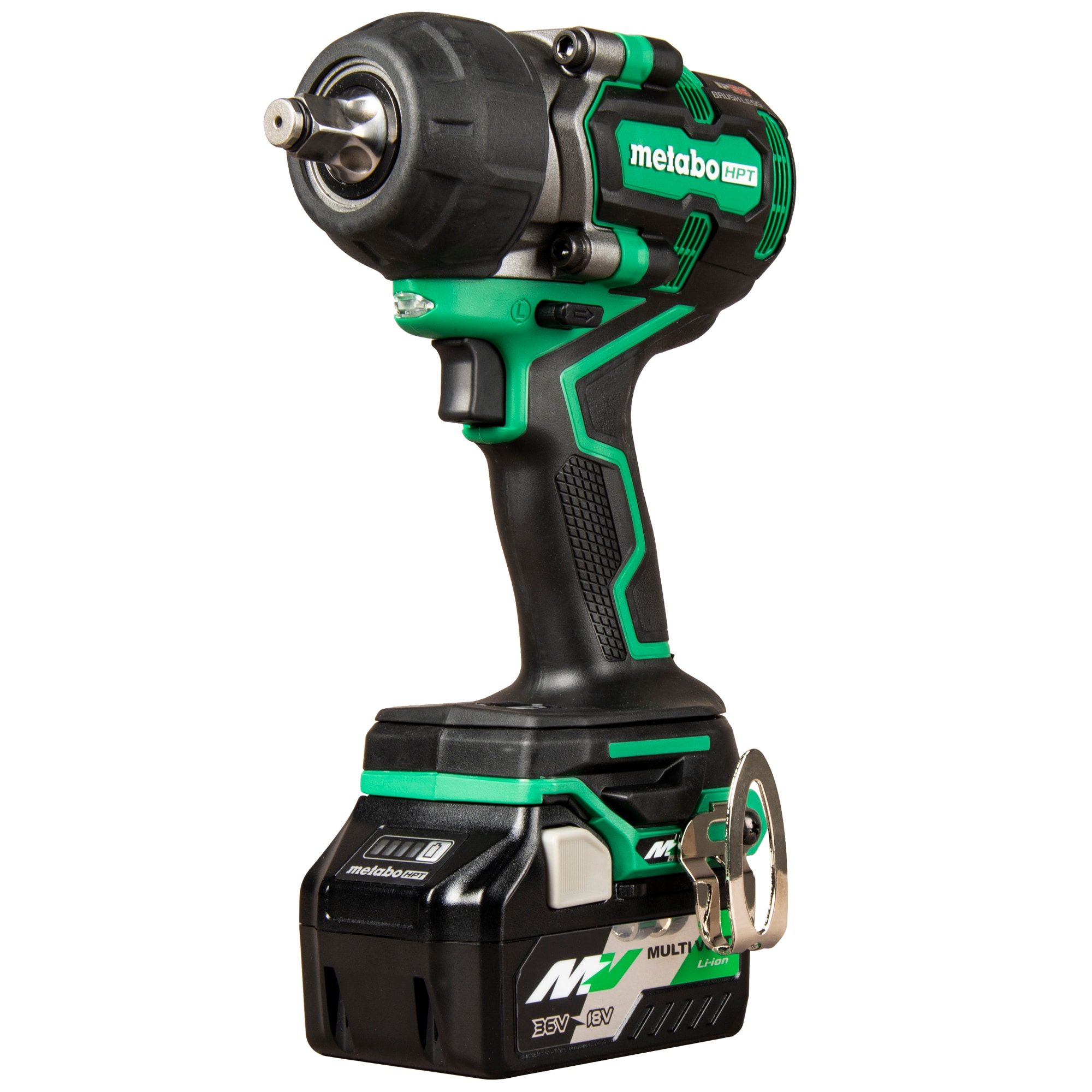 Atornillador de Impacto Inalámbrico sin Escobillas Metabo HPT de 36 voltios y 1/2 pulgada (Incluye Batería, Cargador y Estuche Resistente) WR36DEM