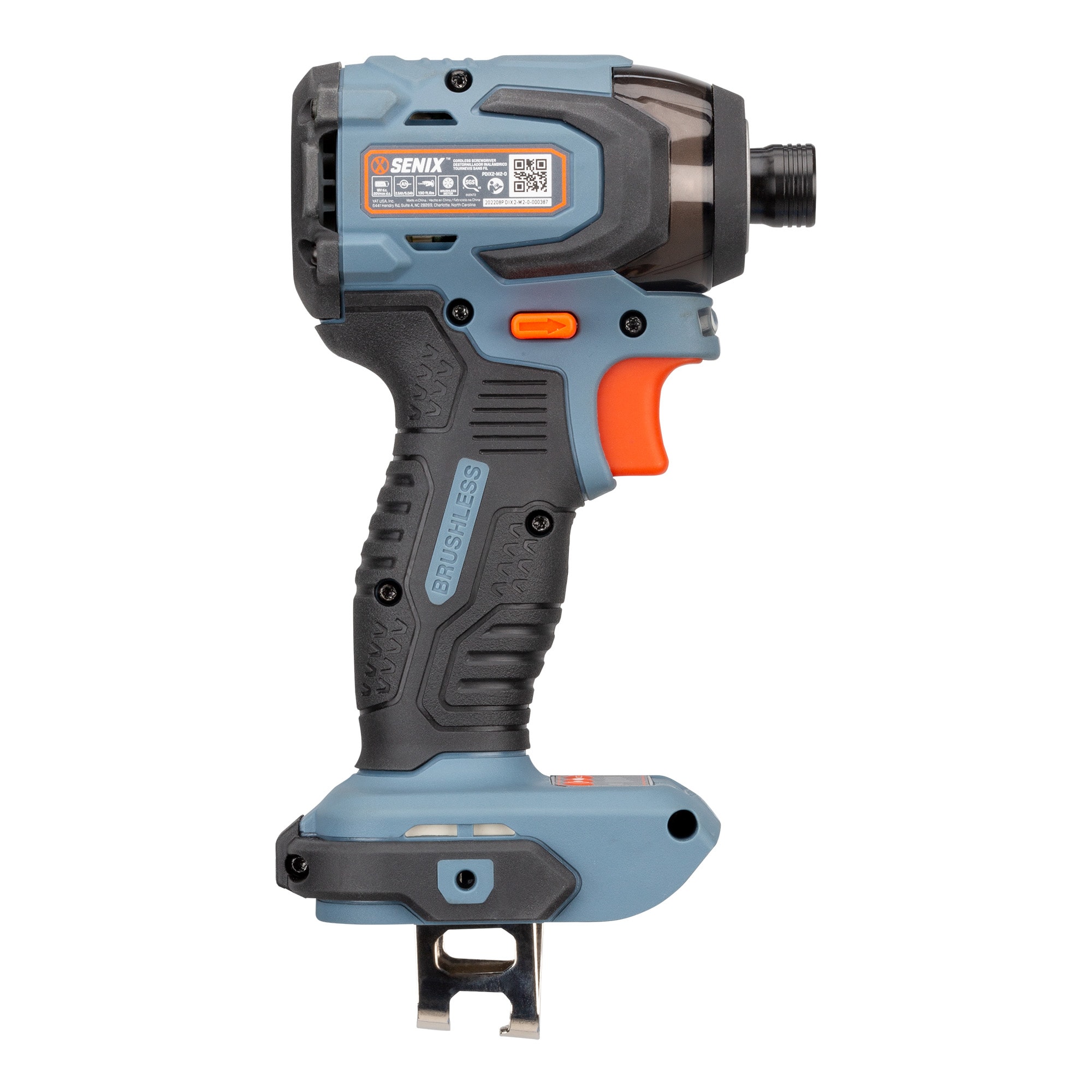 Impact Driver Inalámbrico sin Escobillas SENIX X2 de 20 voltios y 1/4 pulgadas (Batería y Cargador no incluidos) PDIX2-M2-0