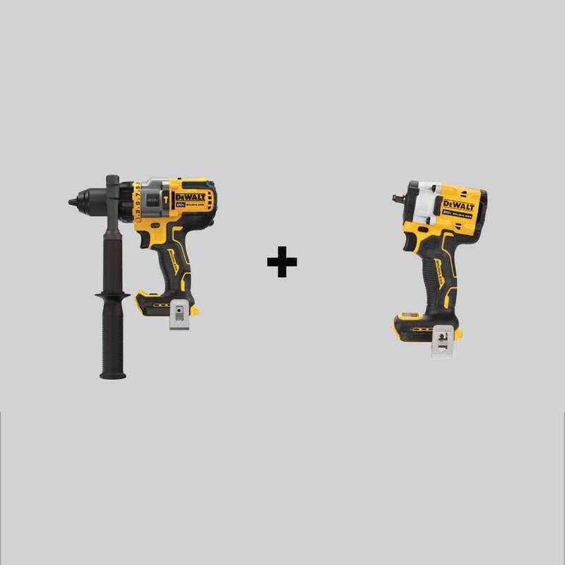 Rotomartillo/taladro inalámbrico sin escobillas DEWALT 20V MAX de 1/2 pulgadas y llave de impacto inalámbrica sin escobillas ATOMIC de 3/8 pulgadas (solo herramientas) - DCD999BWDCF923B