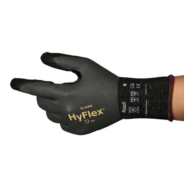 Guantes recubiertos resistentes a cortes Ansell, Nivel de Corte A2, 18 ga, Gris, Talla L (9) - 11-939