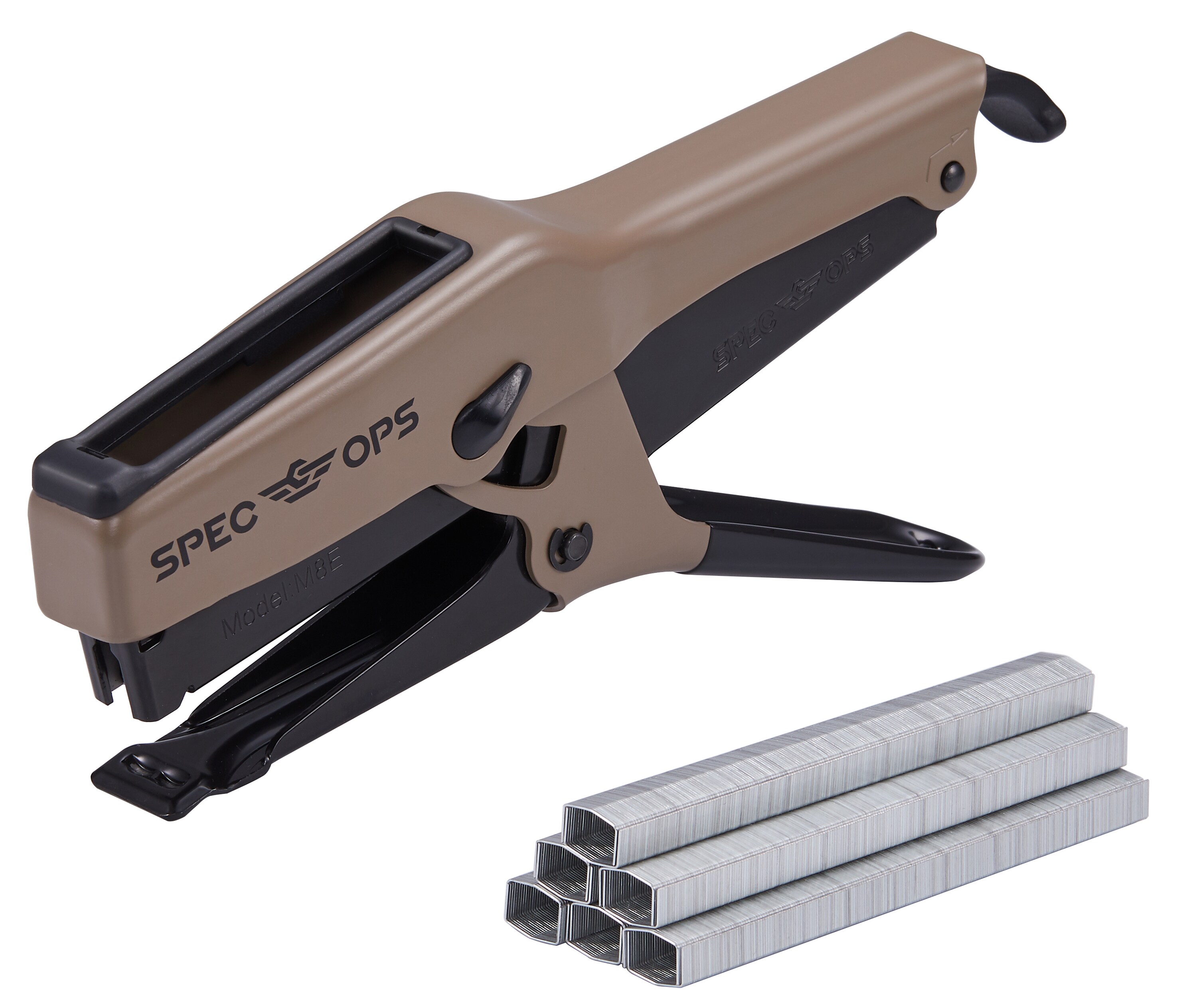 Grapas de 45 hojas resistentes Spec Ops Tools, grapadora de alicate mediano, grapadora manual M8E
