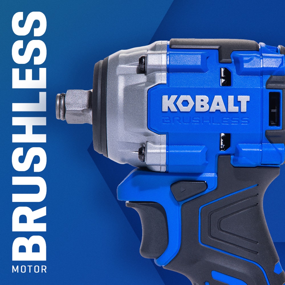 Llave de Impacto Inalámbrica Kobalt de 24 voltios con Velocidad Variable y Tecnología Sin Escobillas de 1/2 pulgadas KCIW 224B-03