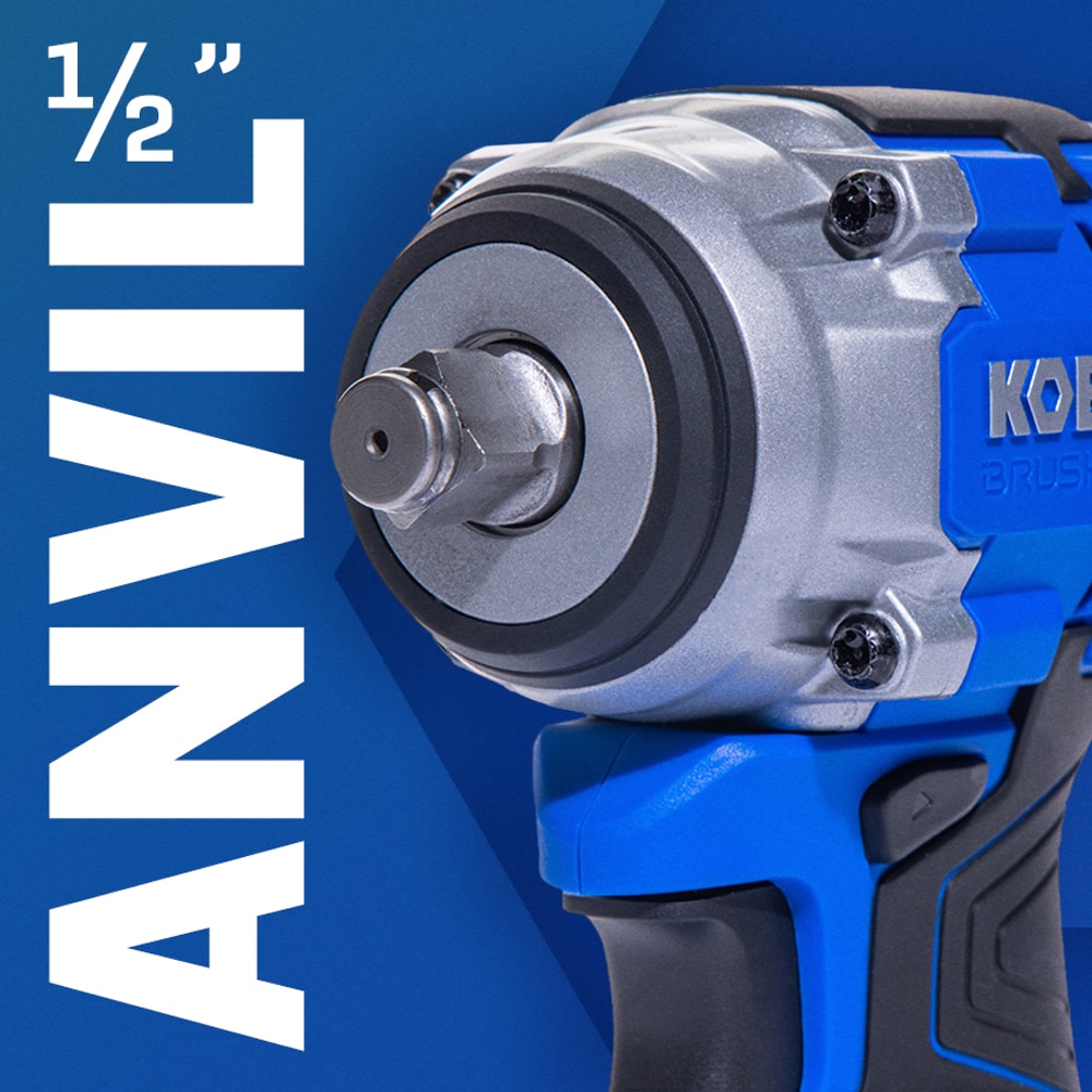 Llave de Impacto Inalámbrica Kobalt de 24 voltios con Velocidad Variable y Tecnología Sin Escobillas de 1/2 pulgadas KCIW 224B-03